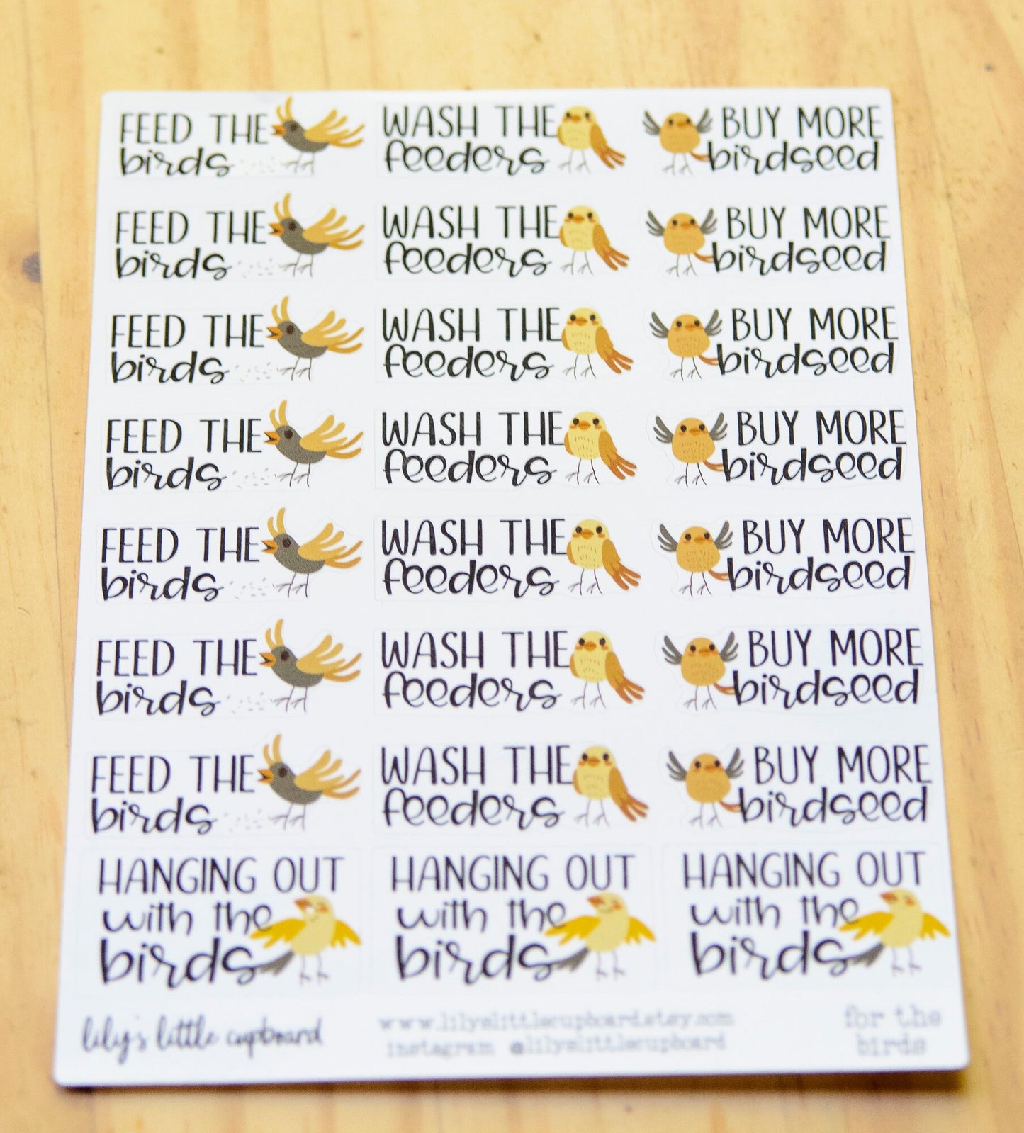 For the Birds Planner Stickers | Birdfeeder Stickers | Backyard Planner Stickers | Bird Stickers | Lites Planner Stickers (L0xyz))