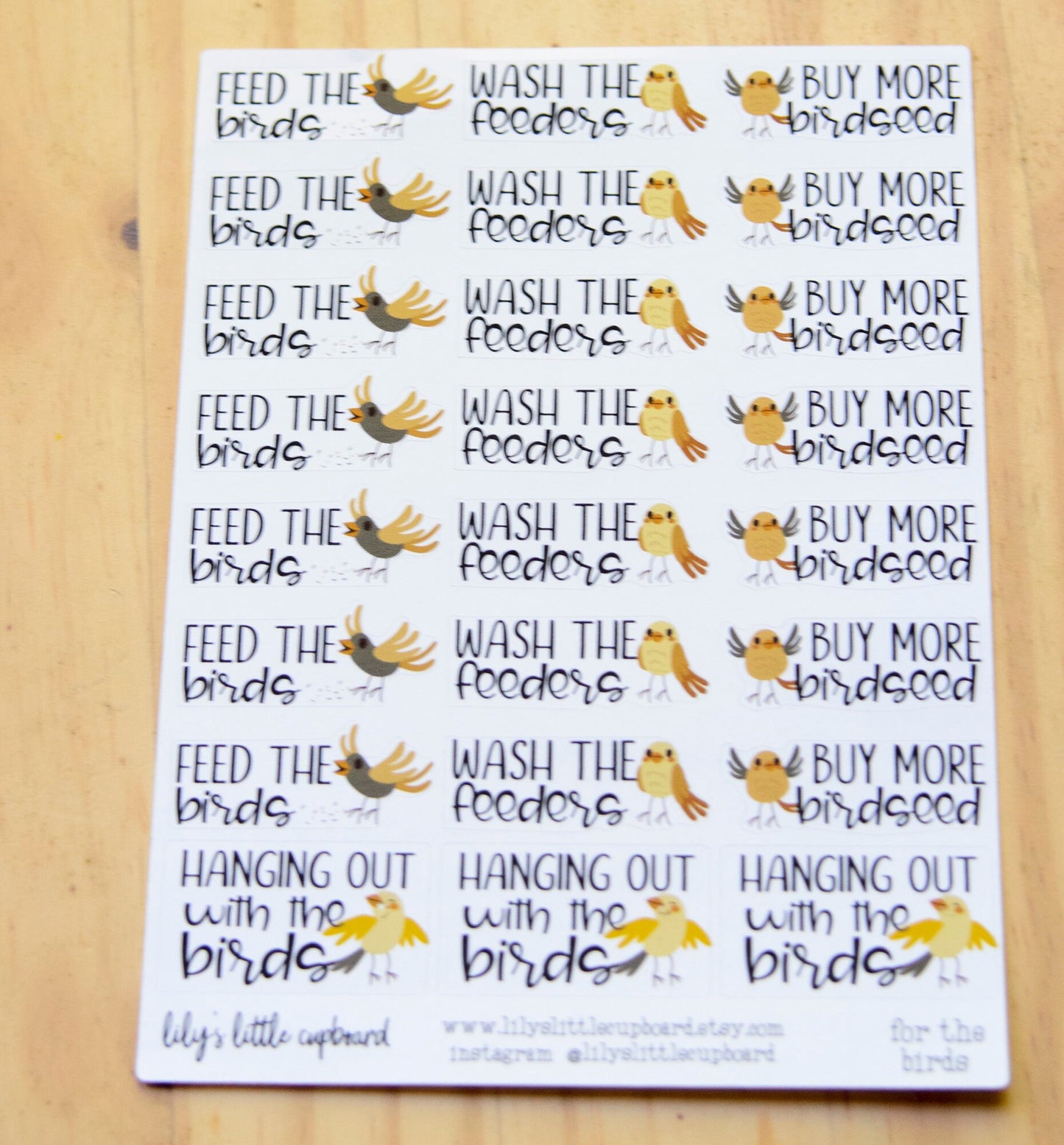 For the Birds Planner Stickers | Birdfeeder Stickers | Backyard Planner Stickers | Bird Stickers | Lites Planner Stickers (L0xyz))