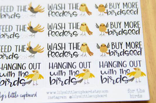 For the Birds Planner Stickers | Birdfeeder Stickers | Backyard Planner Stickers | Bird Stickers | Lites Planner Stickers (L0xyz))