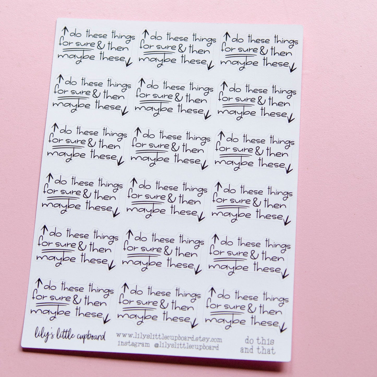 Do This and Do That Planner Stickers | To Do List Planner Stickers | Planner Stickers | Stickers | Lily's Little Lites Stickers (L007)