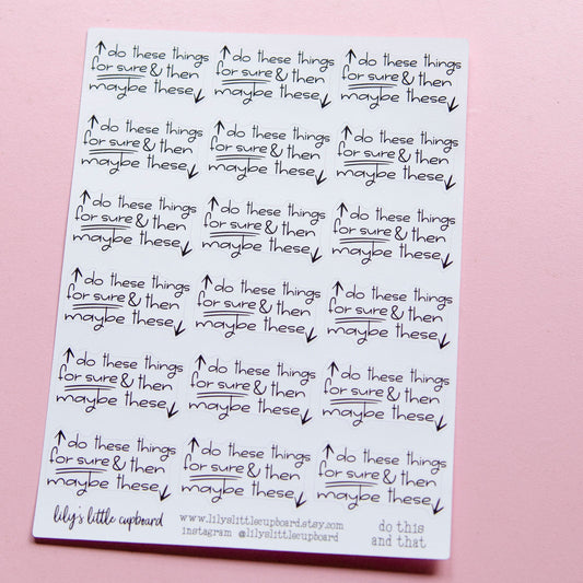 Do This and Do That Planner Stickers | To Do List Planner Stickers | Planner Stickers | Stickers | Lily's Little Lites Stickers (L007)