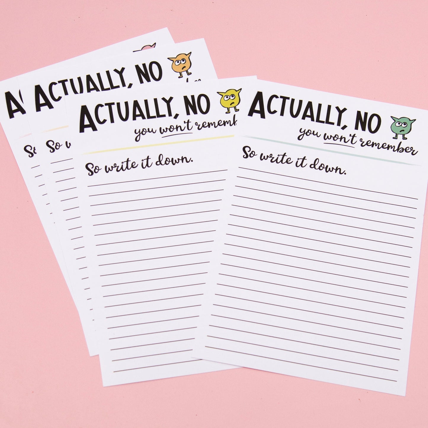 You Won't Remember Notepad | Planning Deskpad | Reminder Notepad | Daily List | Deskpad | Handmade notepad