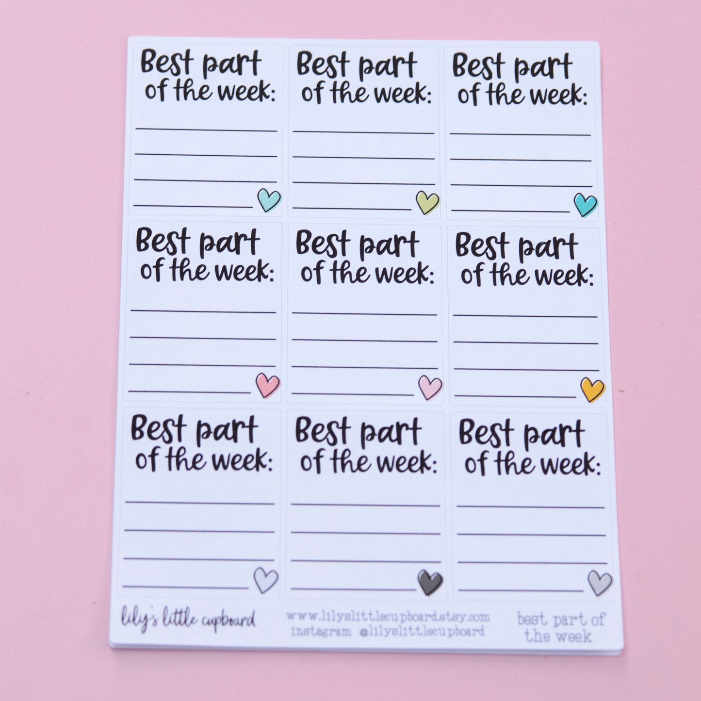 Best Part of the Week Full Box Planner Stickers | Memory Keeping Stickers | Planner Stickers | Gratitude Planner Stickers (L009)