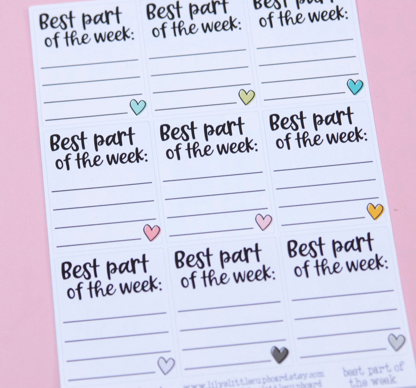 Best Part of the Week Full Box Planner Stickers | Memory Keeping Stickers | Planner Stickers | Gratitude Planner Stickers (L009)