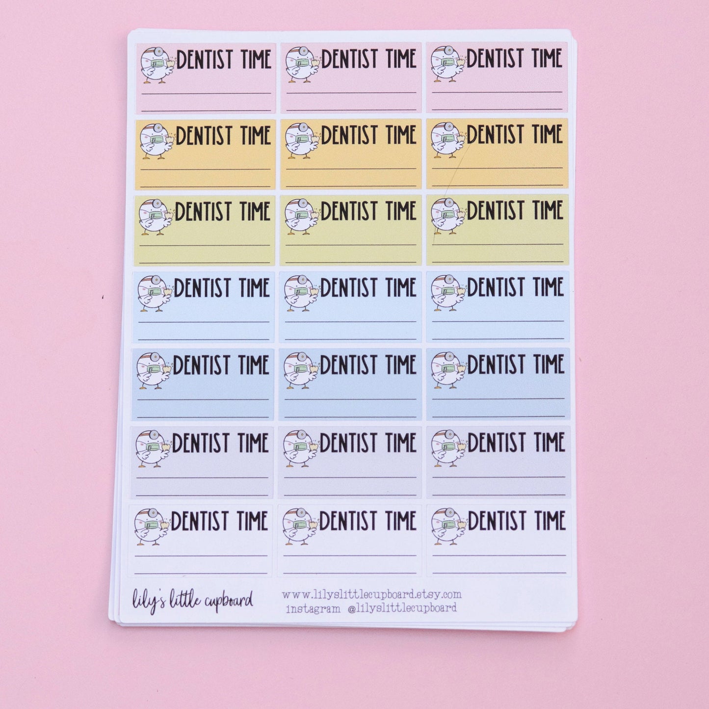 Dentist Appointment Planner Stickers  | Ducky Stickers | Appointment Planner Stickers | Stickers | Lites Stickers  (L_7)