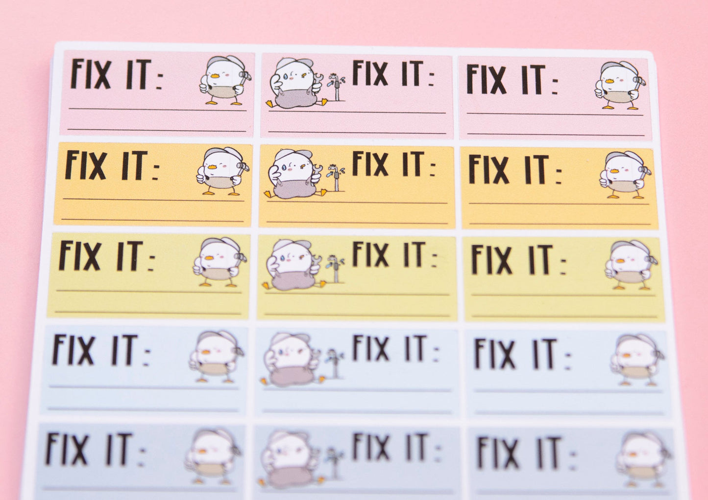 Fix It Home Repair Planner Stickers  | Plumber Planner Stickers  | Ducky Stickers | Appointment Planner Stickers | tickers  (L007)