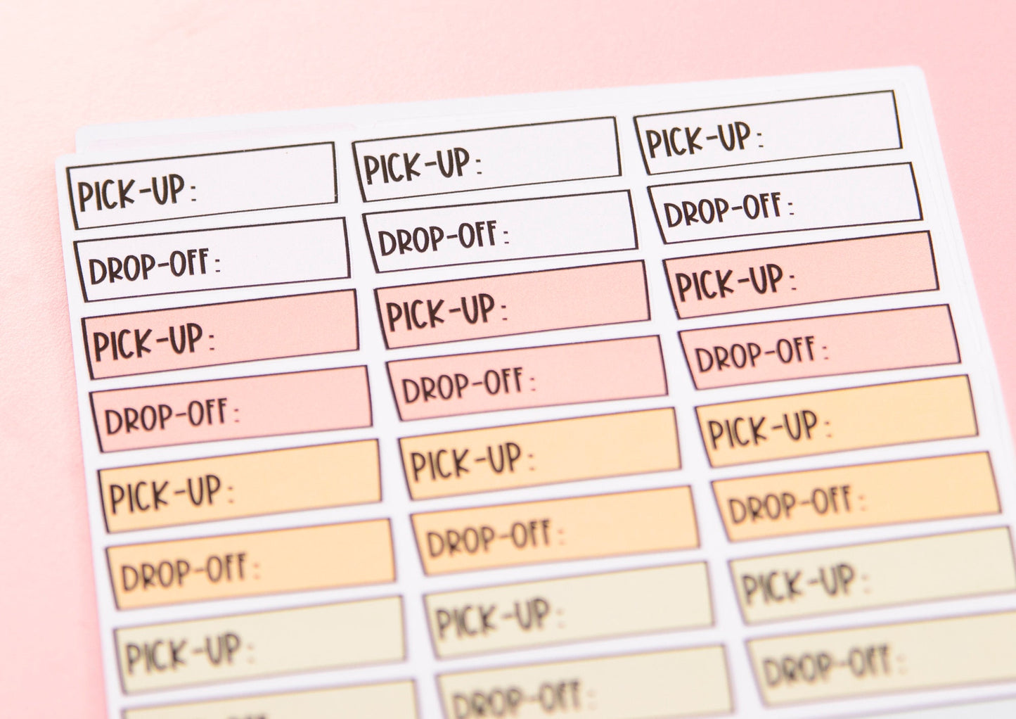 Pickup and Dropoff Planner Stickers | Carpool Planner Stickers | School Planner Stickers | Functional Planner Stickers (L05)