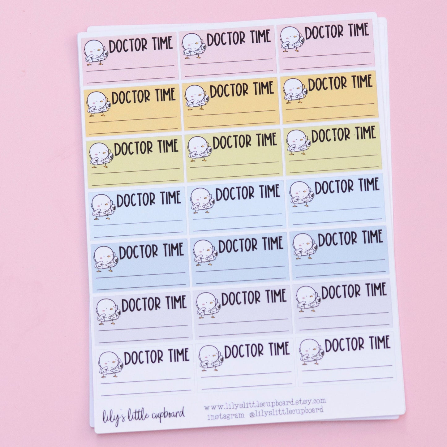 Doctor Appointment Planner Stickers  | Ducky Stickers | Appointment Planner Stickers | Stickers | Lites Stickers  (L_7)