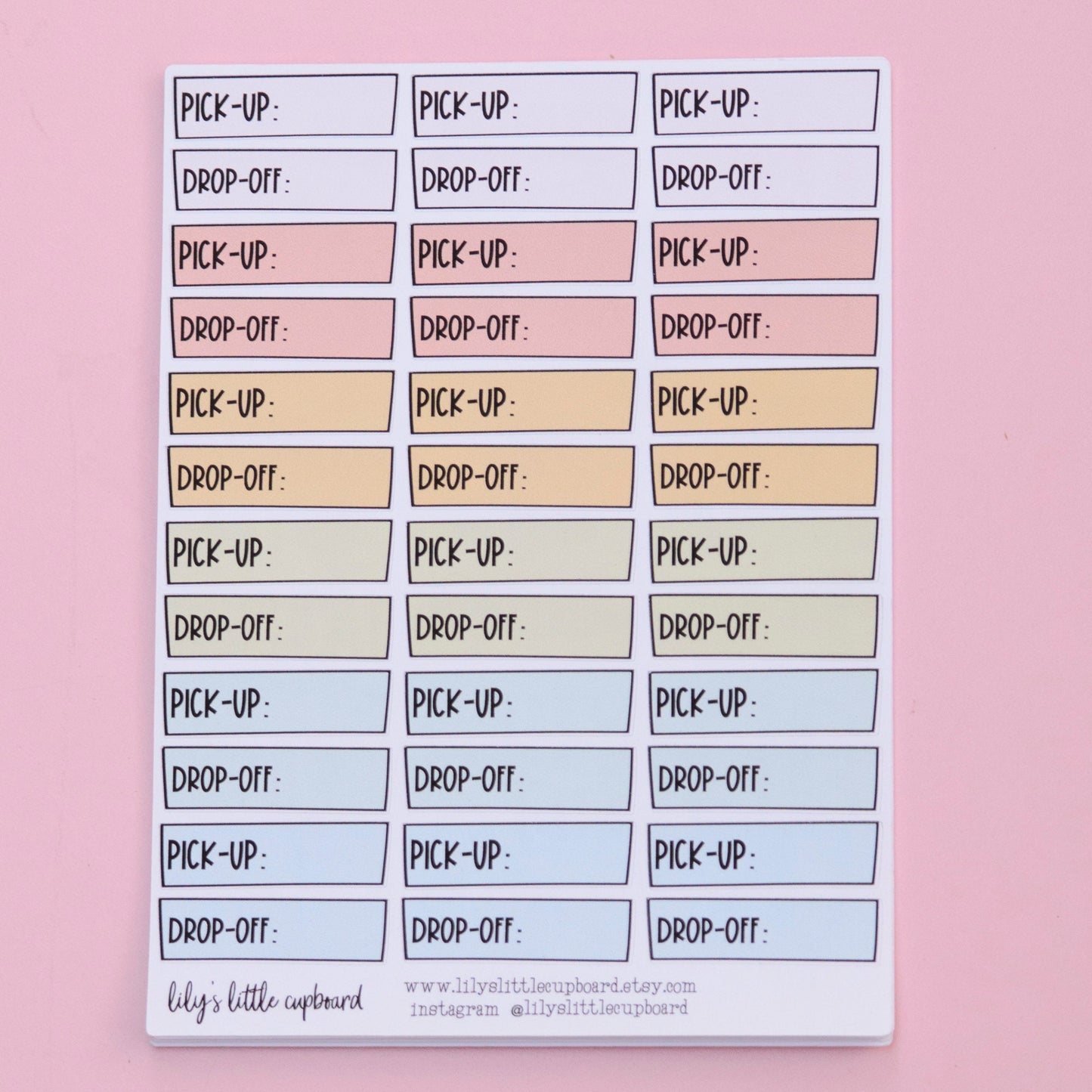 Pickup and Dropoff Planner Stickers | Carpool Planner Stickers | School Planner Stickers | Functional Planner Stickers (L05)