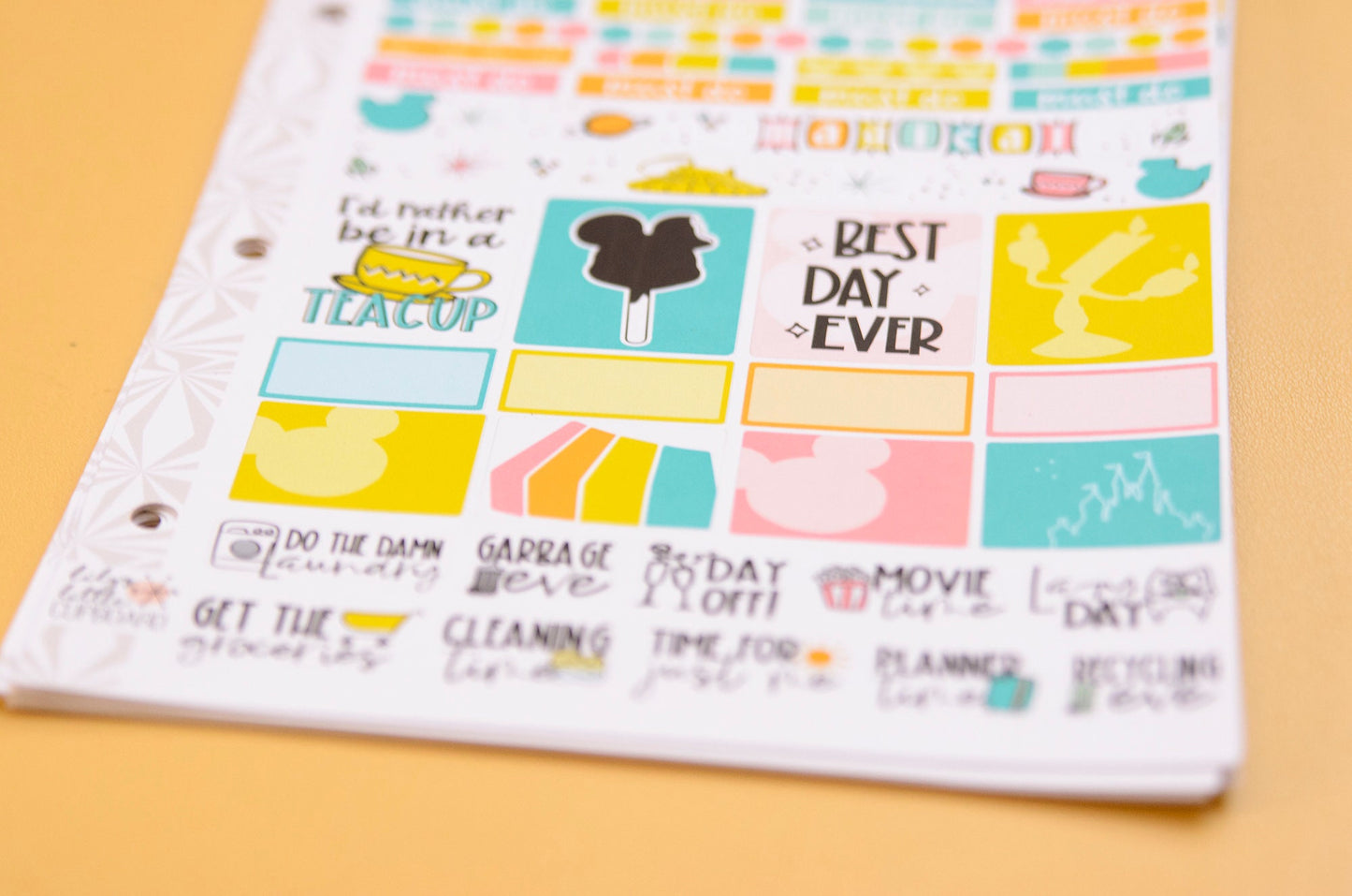 Hobonichi Cousin Weekly Sticker Kit in Magical Plans | A5 Weekly Planner Sticker Kit | One-Page  | Weekly Planner Kit