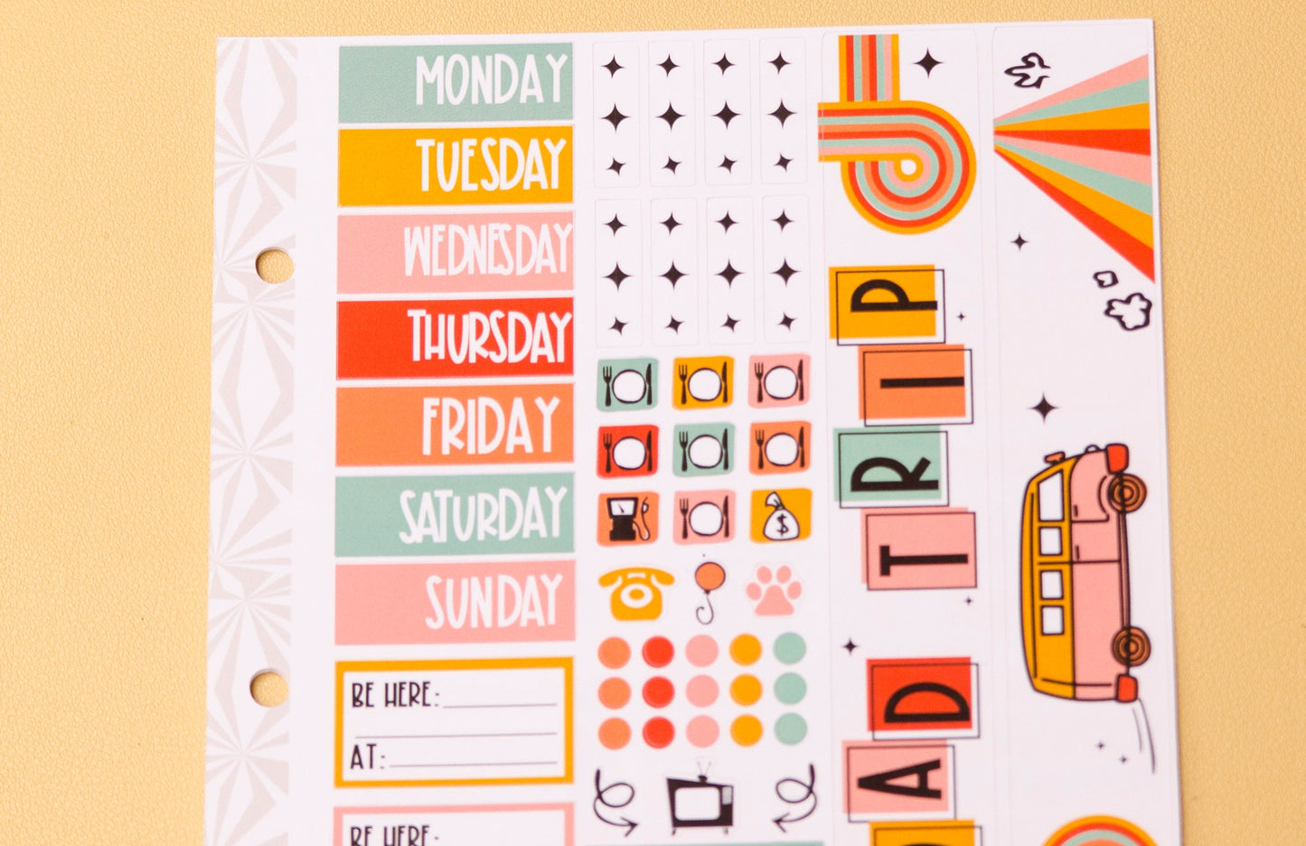 Simple Weekly Kit in Epic Road Trip | Road Trip Planner Stickers | Travel Sticker Kit | Road Trip Weekly Planner Kit | A la Carte s