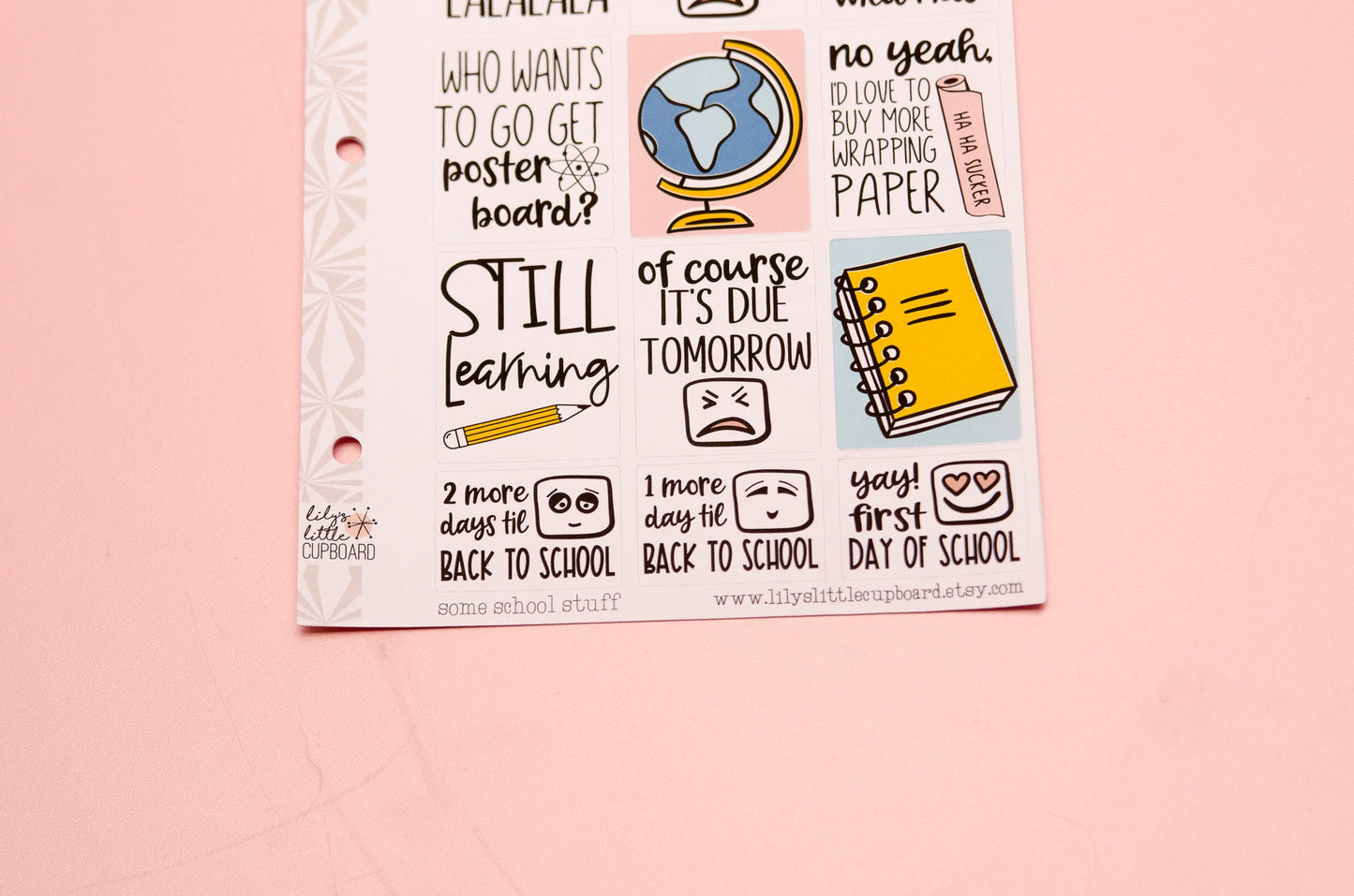 Honest Back to School Stickers for Parents | Snarky School Planner Stickers | Elementary School Planner Stickers | Funny School Stickers