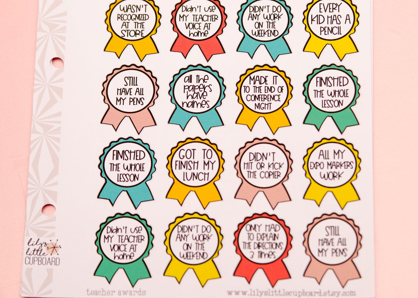 Teacher Award Stickers | Stickers for Educators | Snarky School Planner Stickers | Teacher Appreciation Stickers | Funny School Stickers