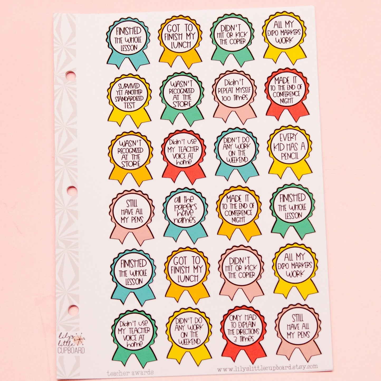 Teacher Award Stickers | Stickers for Educators | Snarky School Planner Stickers | Teacher Appreciation Stickers | Funny School Stickers