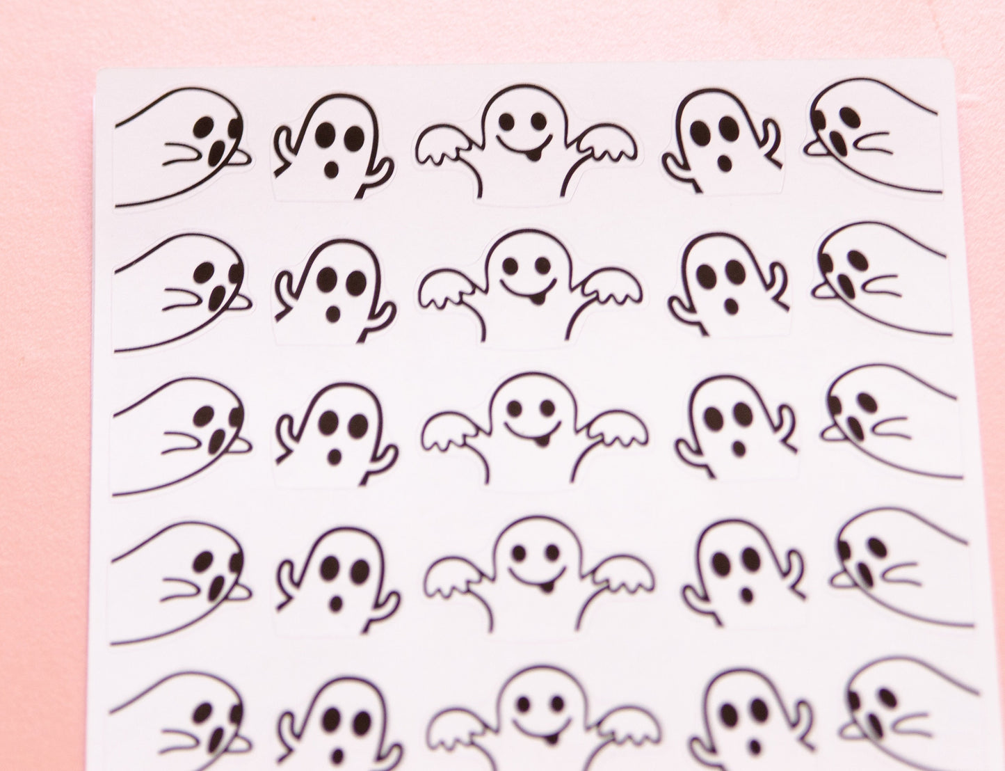 Haunted Planner Stickers | Ghost Doodle Stickers | Halloween Planner Stickers | Lily's Little Lites Planner Stickers (L_K)