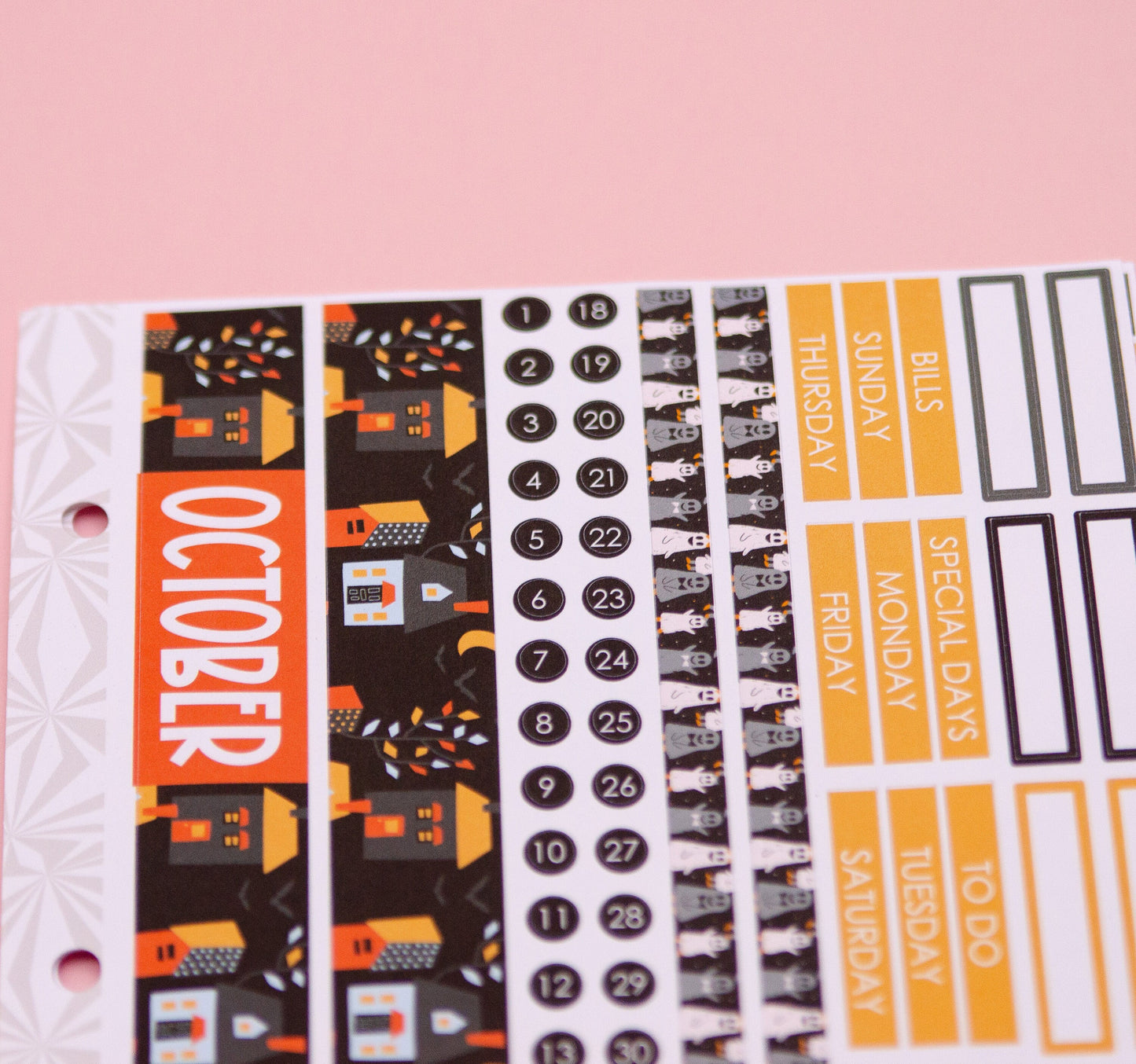 Simple Monthly Kit in Trick or Treat | Choose Your Month Sticker Kit | Monthly Spread Planner Kits | Monthly Planner Sticker Kits