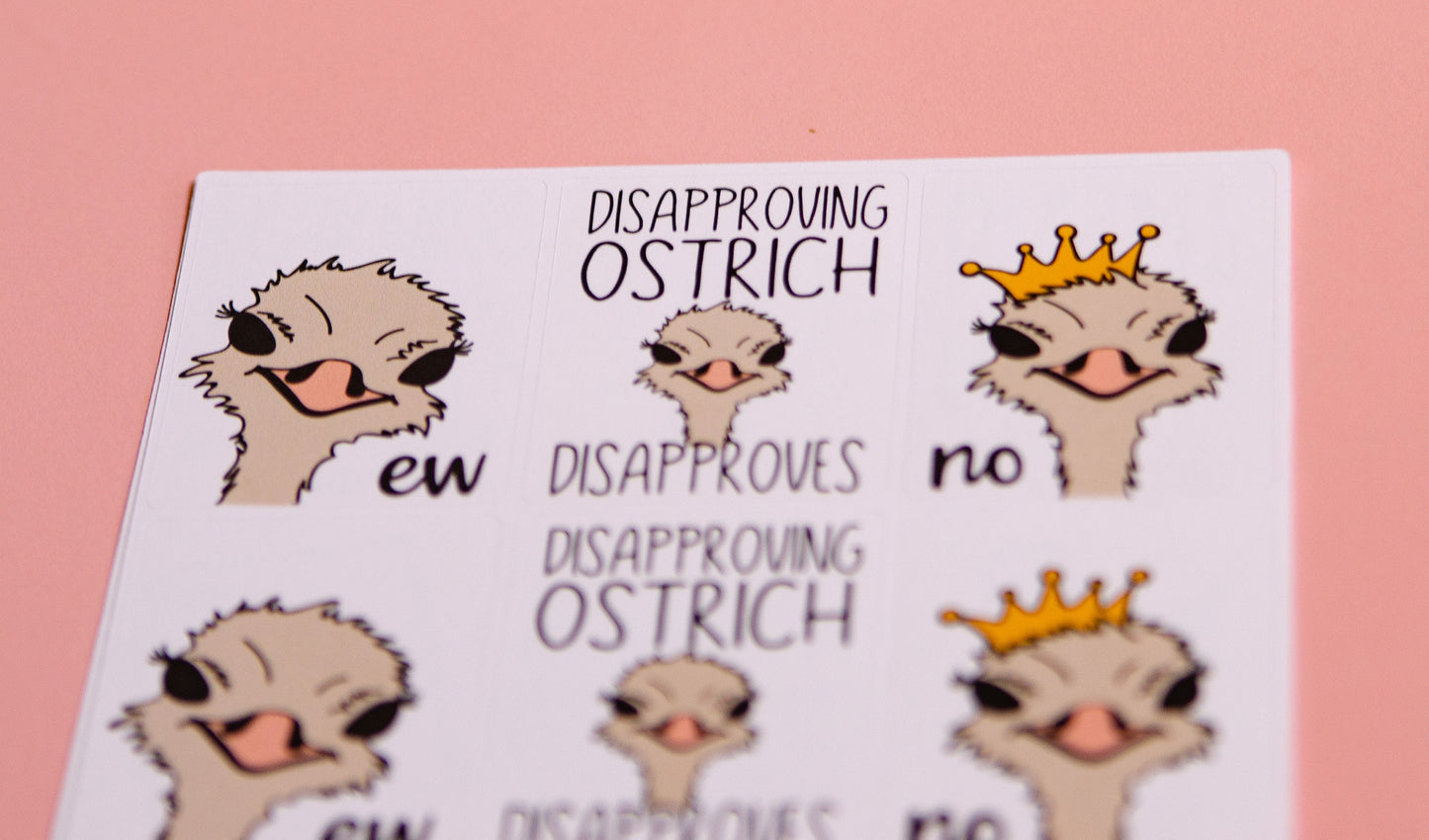 Disapproving Ostrich Disapproves Full Box Stickers | Snarky Planner Stickers | Functional Planner Stickers | Full Box Stickers (L_10)