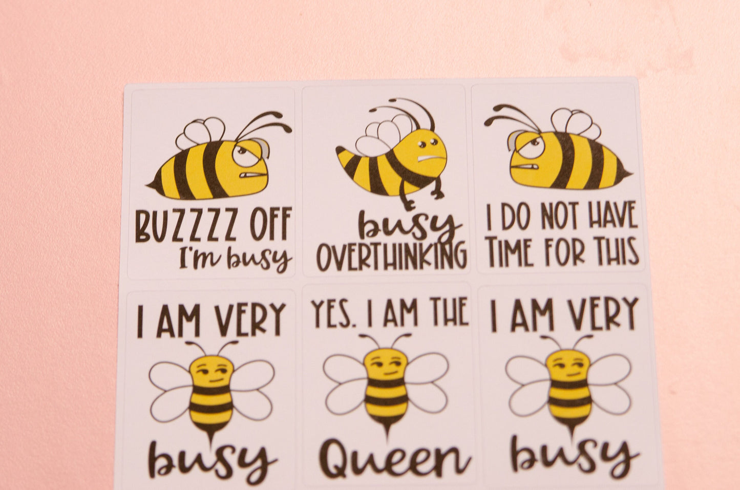 Busy Bees Full Box Stickers | Snarky Quotes Stickers | Planner Stickers | Lily's Little Lites Planner Stickers (L010)