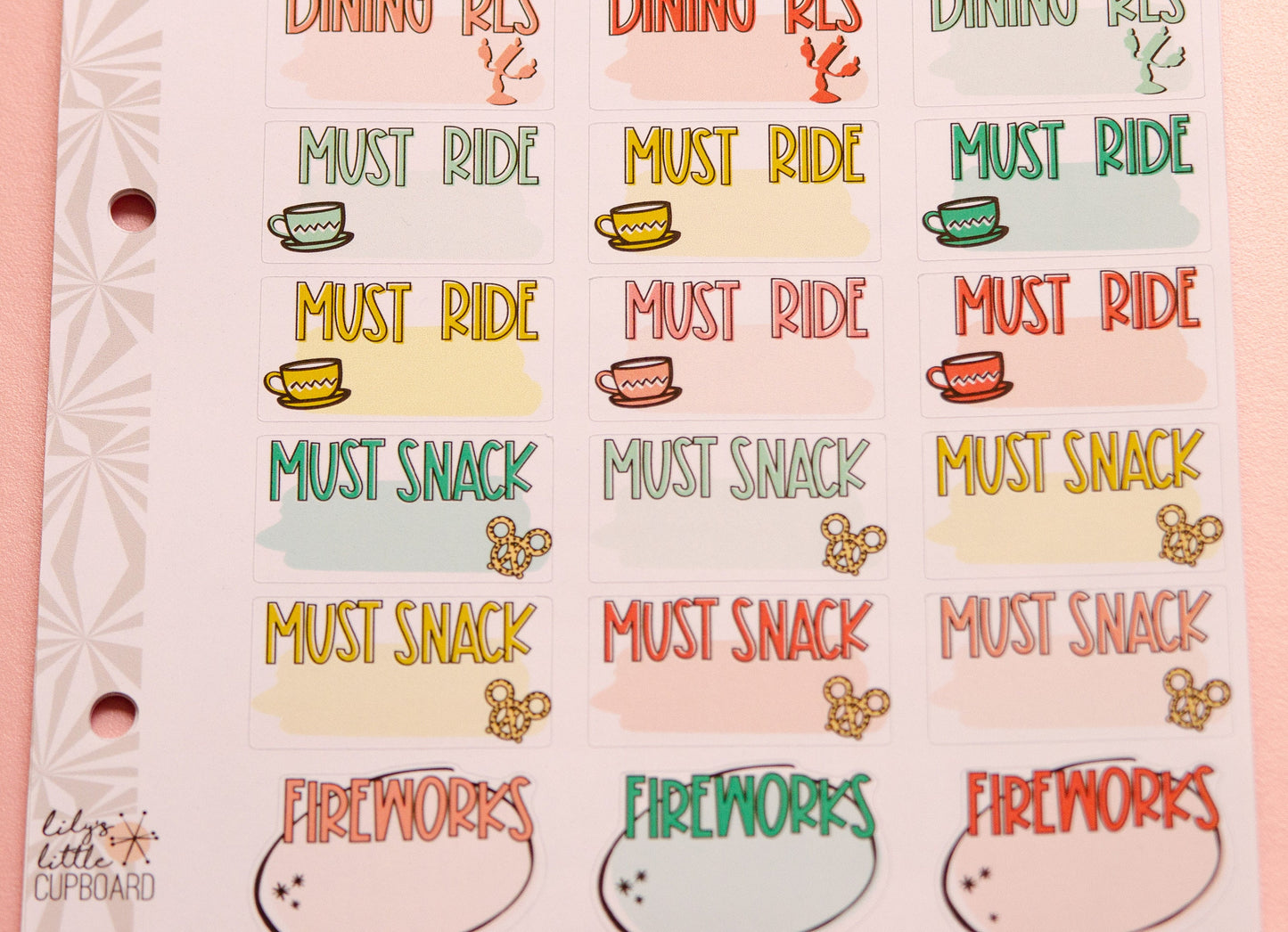 Magical To Do List Planner Stickers in Vintage | Theme Park Functional Planner Stickers | Travel Planner Stickers (#002)