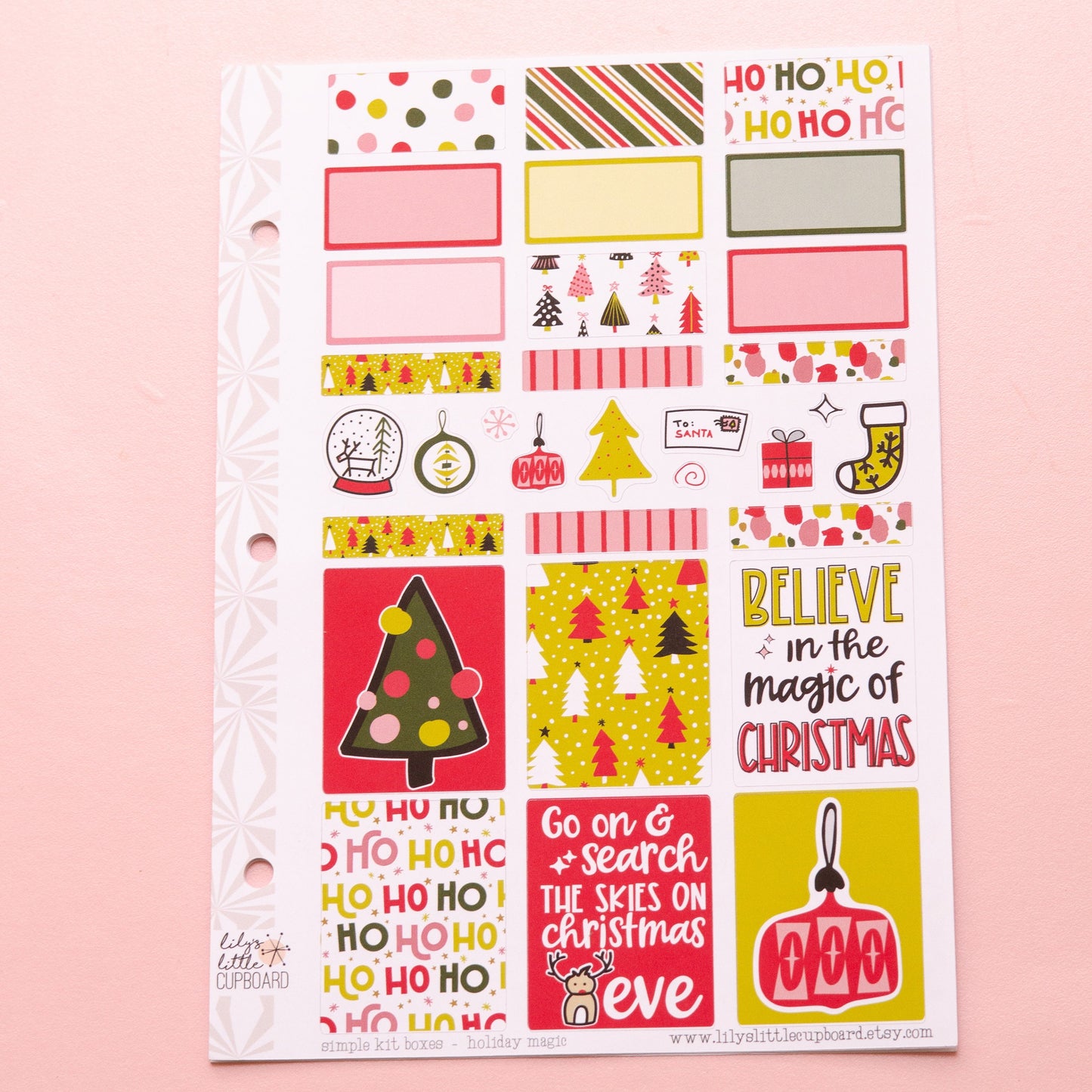 Simple Weekly Kit in Season of Magic | Weekly Planner Sticker Kit | Two-Page Set | A la Carte s | Weekly Planner Kit