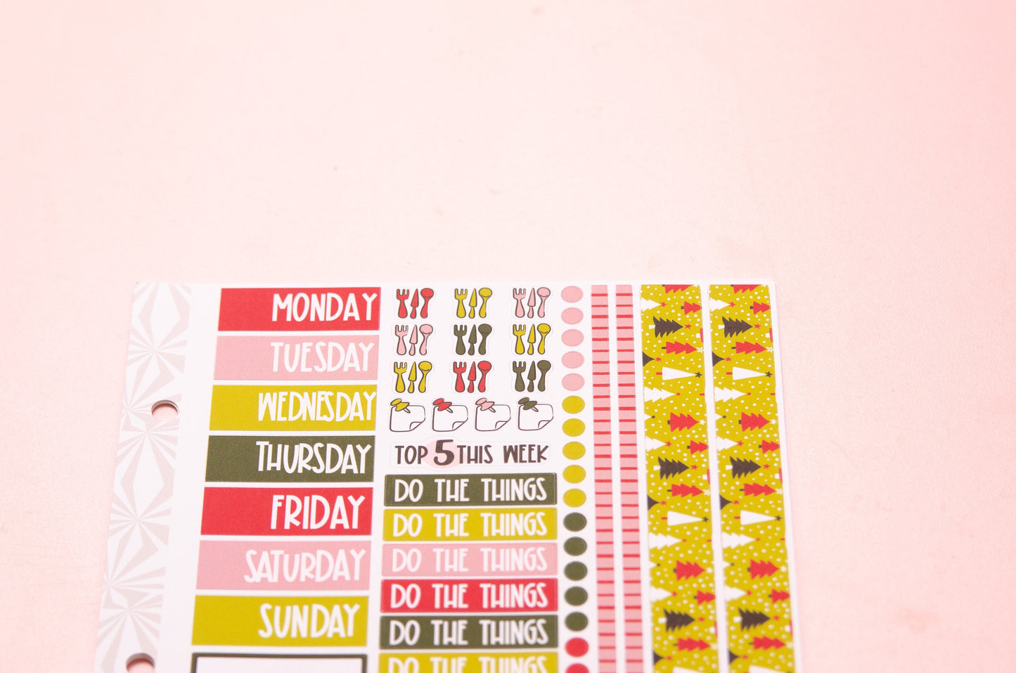 Simple Weekly Kit in Season of Magic | Weekly Planner Sticker Kit | Two-Page Set | A la Carte s | Weekly Planner Kit