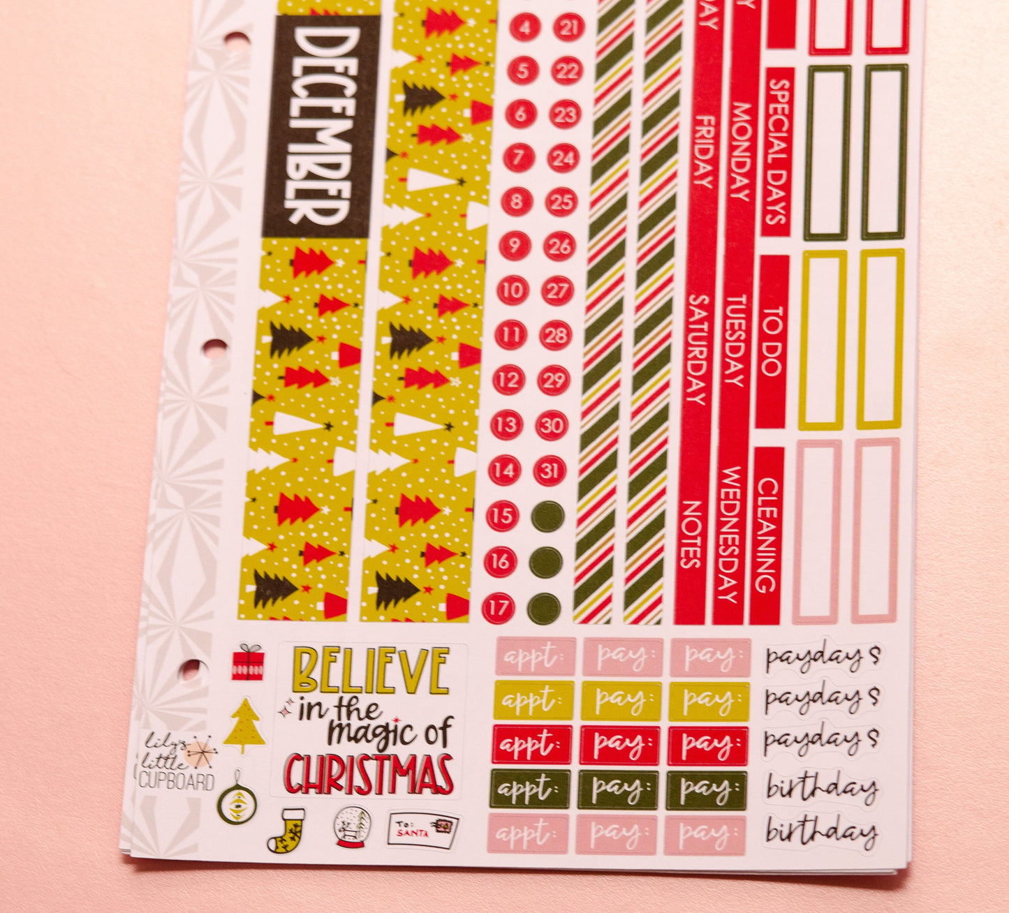 Simple Monthly Kit in Season of Magic | Choose Your Month Sticker Kit | Monthly Spread Planner Kits | Monthly Planner Sticker Kits