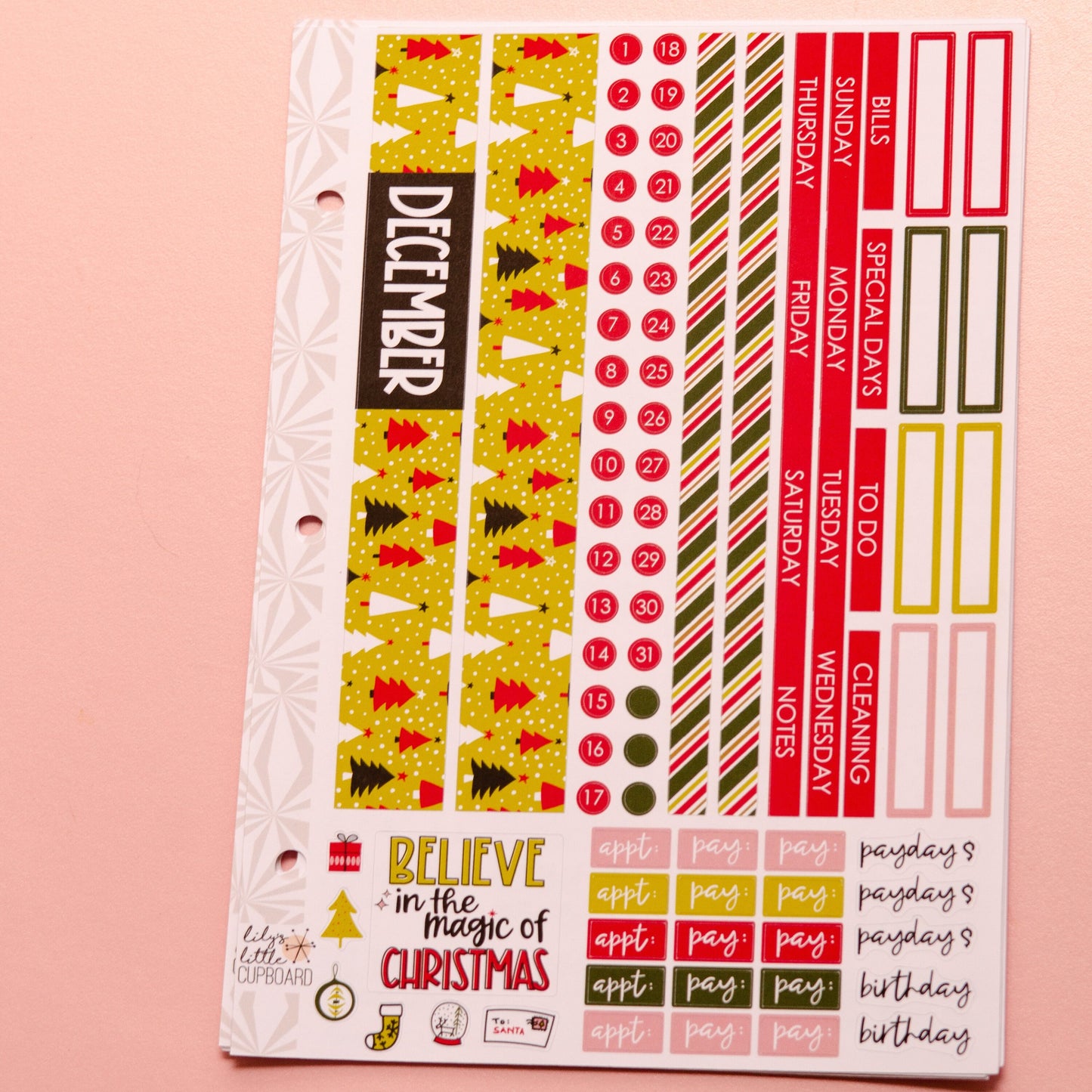 Simple Monthly Kit in Season of Magic | Choose Your Month Sticker Kit | Monthly Spread Planner Kits | Monthly Planner Sticker Kits