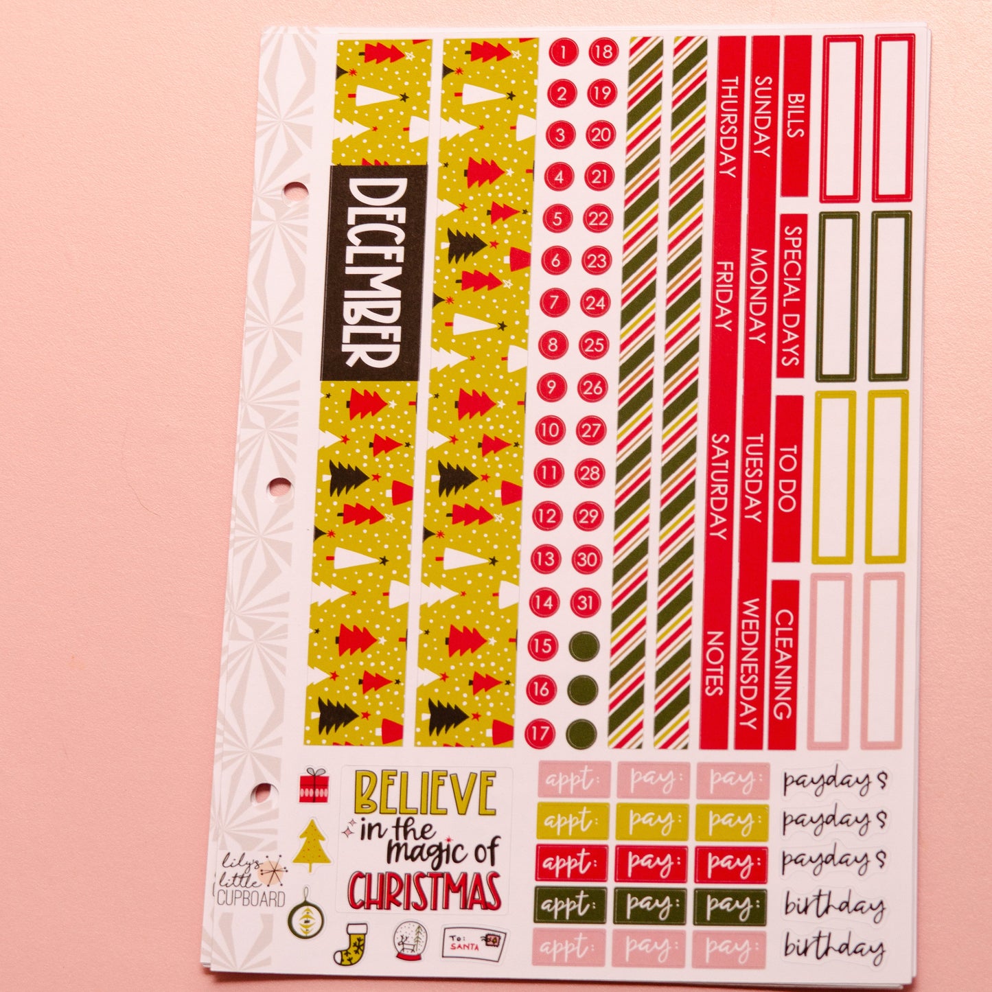 Simple Monthly Kit in Season of Magic | Choose Your Month Sticker Kit | Monthly Spread Planner Kits | Monthly Planner Sticker Kits