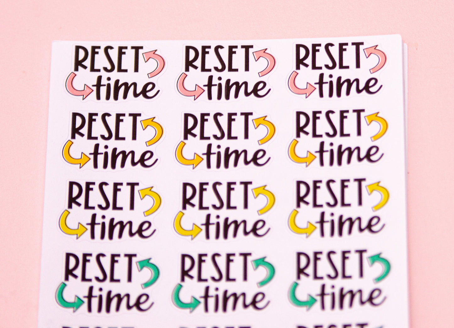 Reset Time Planner Stickers | Reset Day Planner Stickers | Organizing Planner Stickers | Cleaning Stickers  | Chore Stickers