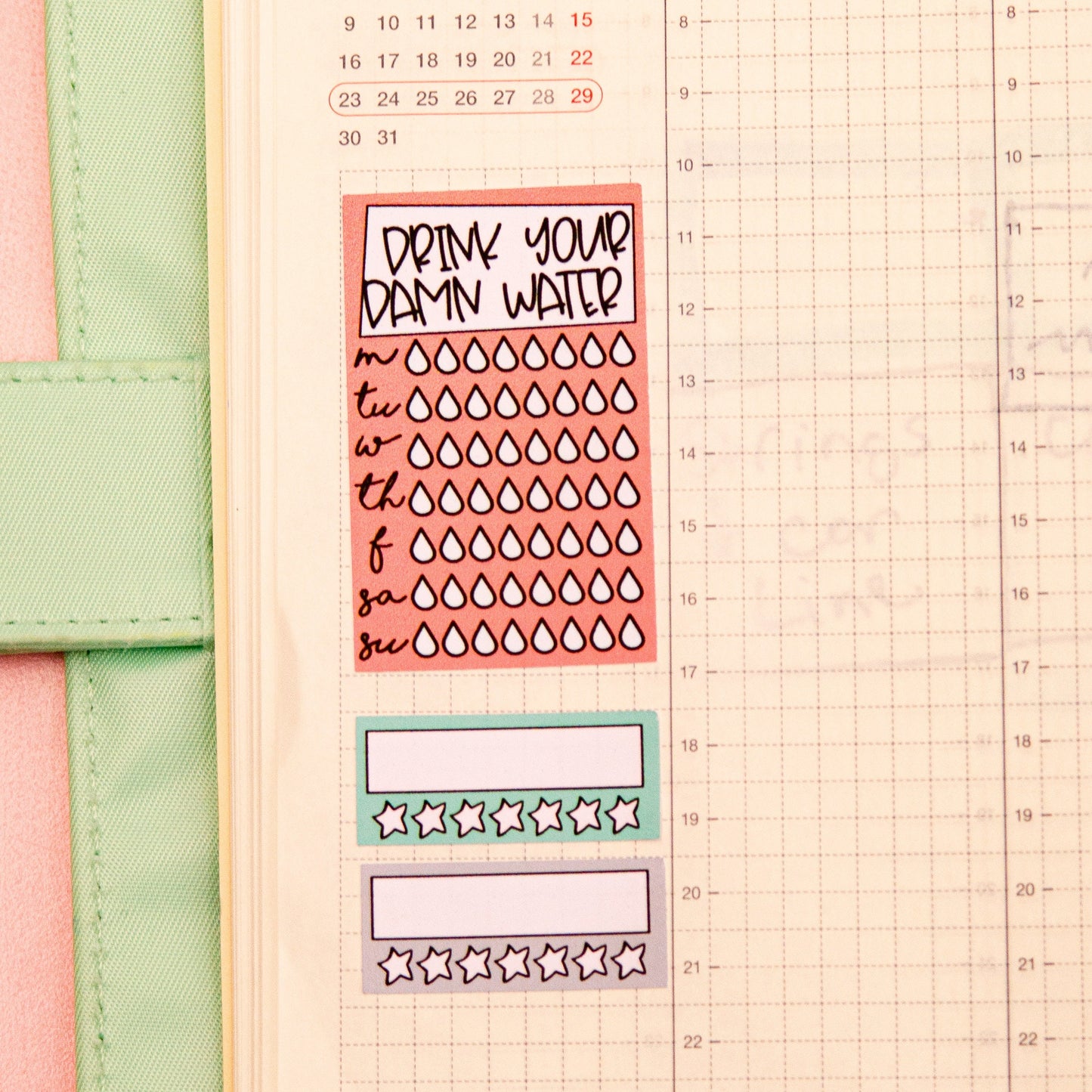 Stack That Sidebar Collection - For Smaller Planners | Hobonichi Cousin Sidebar Stickers | Habit Tracker Stickers | A5 Functional Stickers