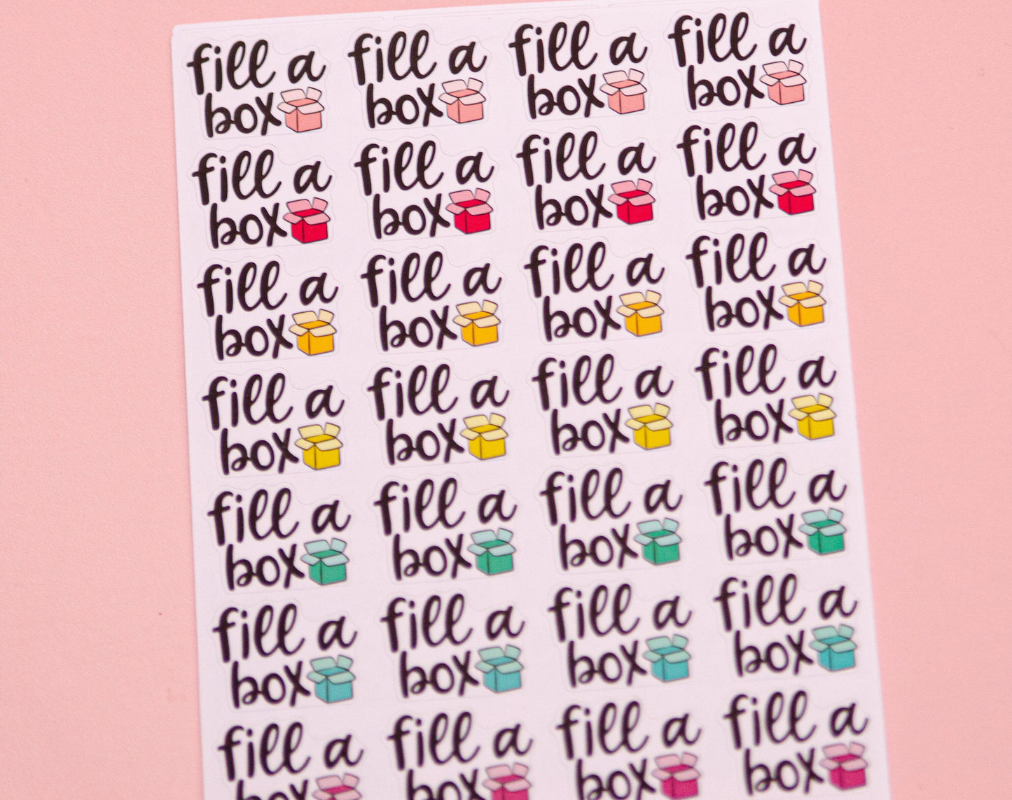 Fill a Box Planner Stickers | Decluttering Planner Stickers | Organizing Planner Stickers