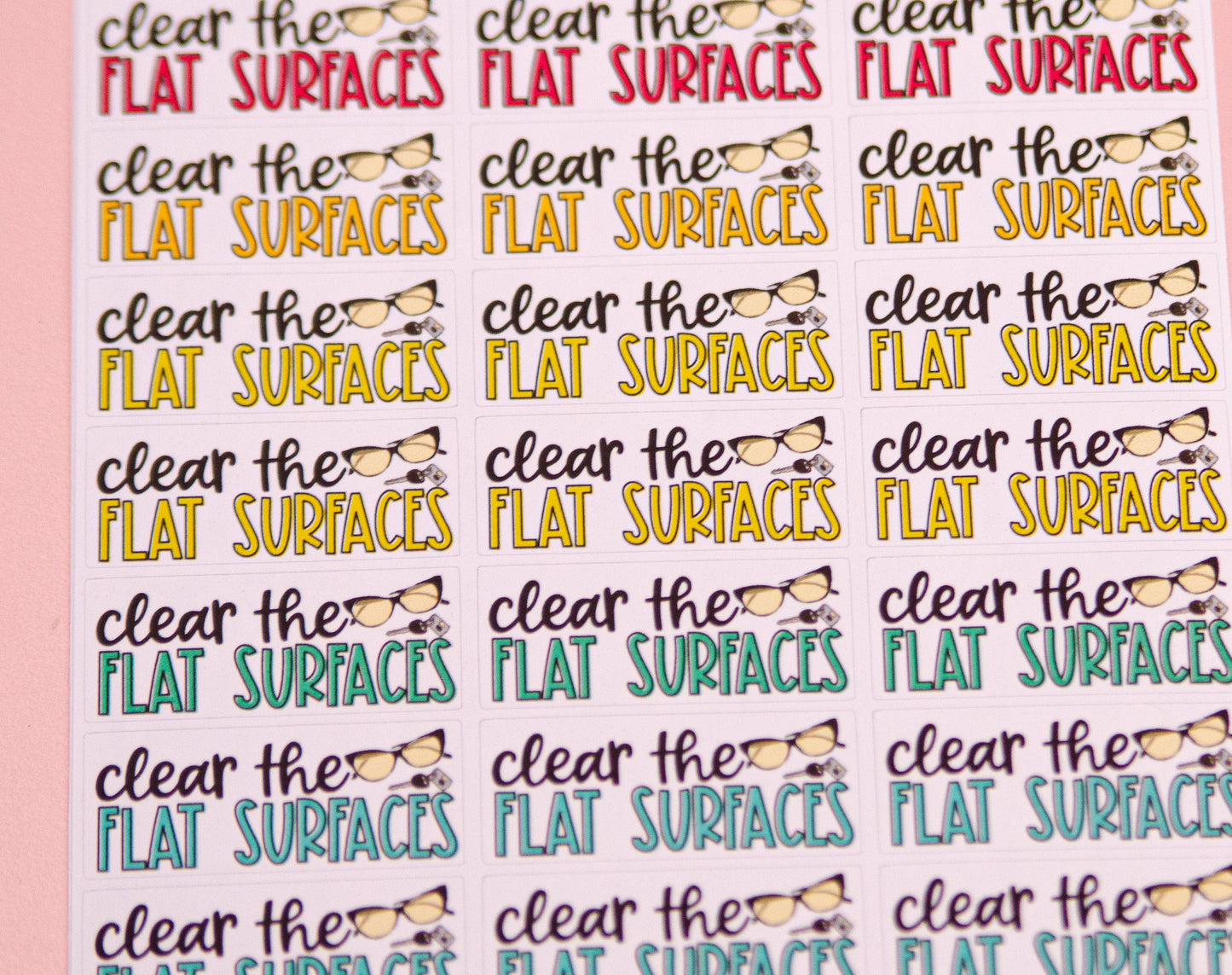 Clear the Flat Surfaces Planner Stickers | Decluttering Planner Stickers | Organizing Stickers | Cleaning Stickers  | Chore Stickers