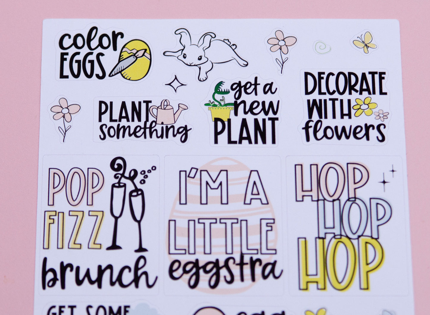 Eggstra Boxes Planner Stickers | Spring Bucket List Planner Stickers  | Easter Bunny Planner Stickers |  Spring Deco Planner Stickers