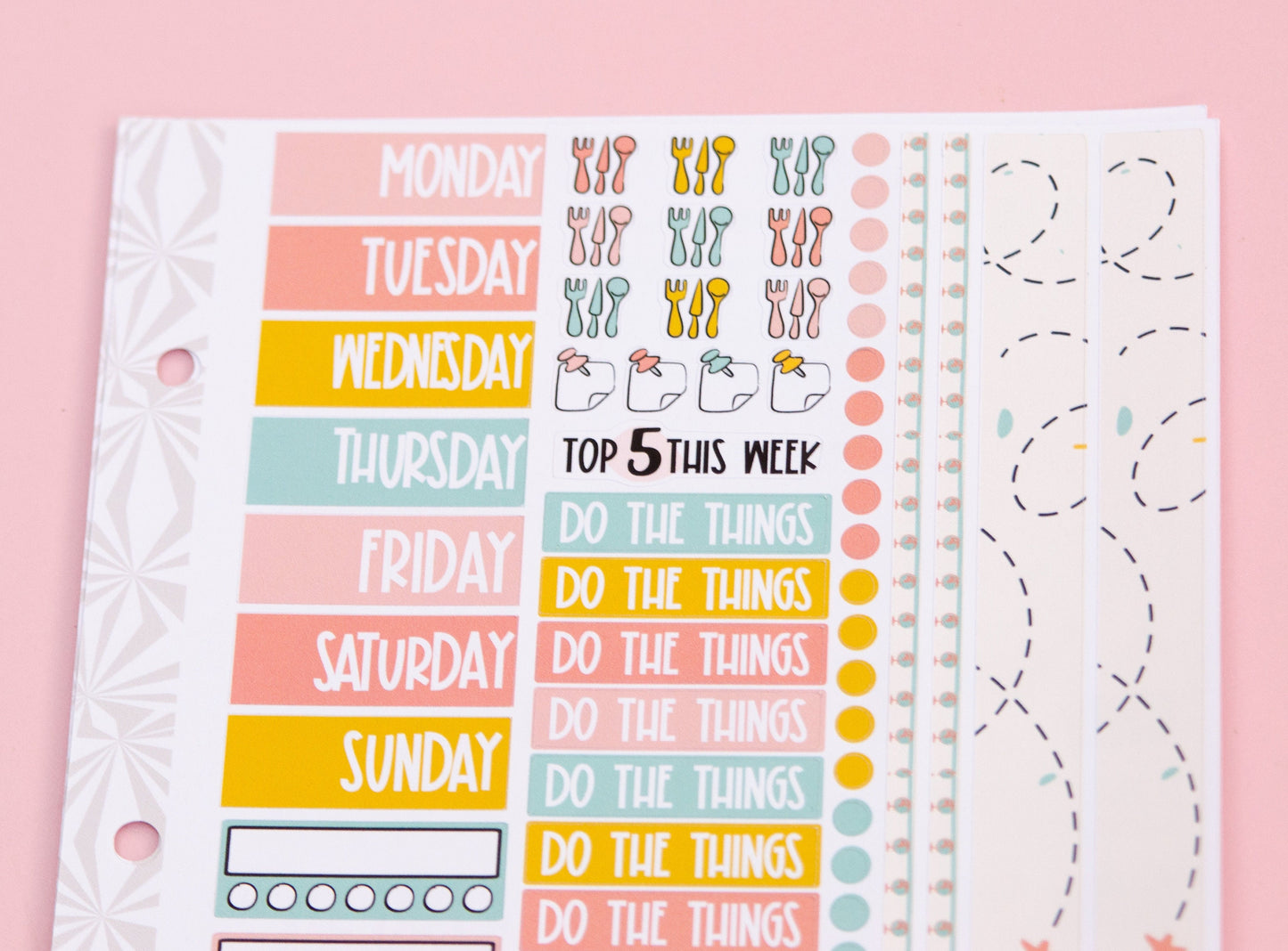 Simple Weekly Kit in Travel Time | Vacation Weekly Planner Sticker Kit | Summer Travel Sticker Set | A la Carte s | Summer Stickers