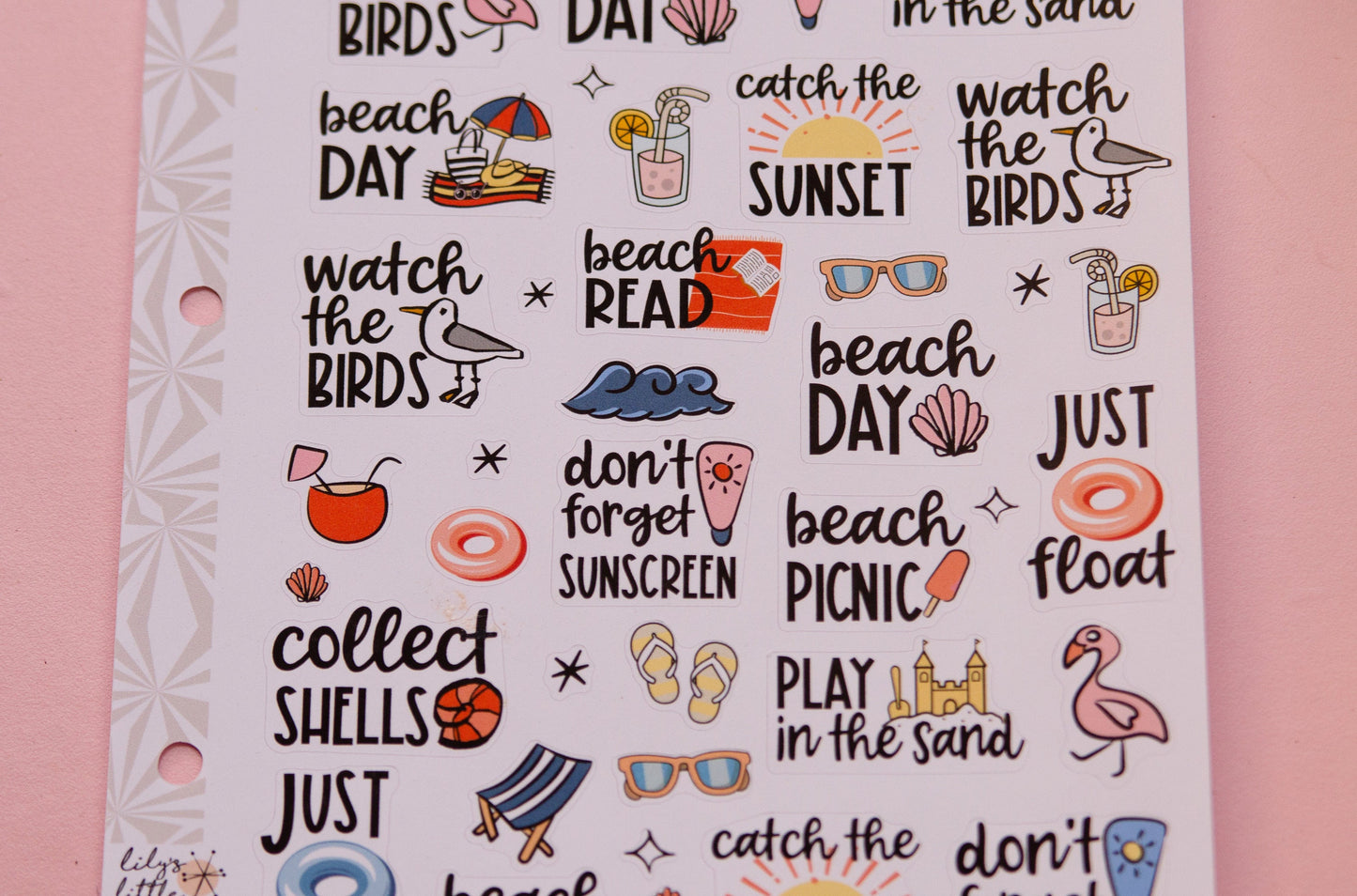Beachy To Do List | Beach Day Sampler Planner Stickers | Vacation Planning Tasks Stickers | Travel Stickers | Functional Vacation Stickers