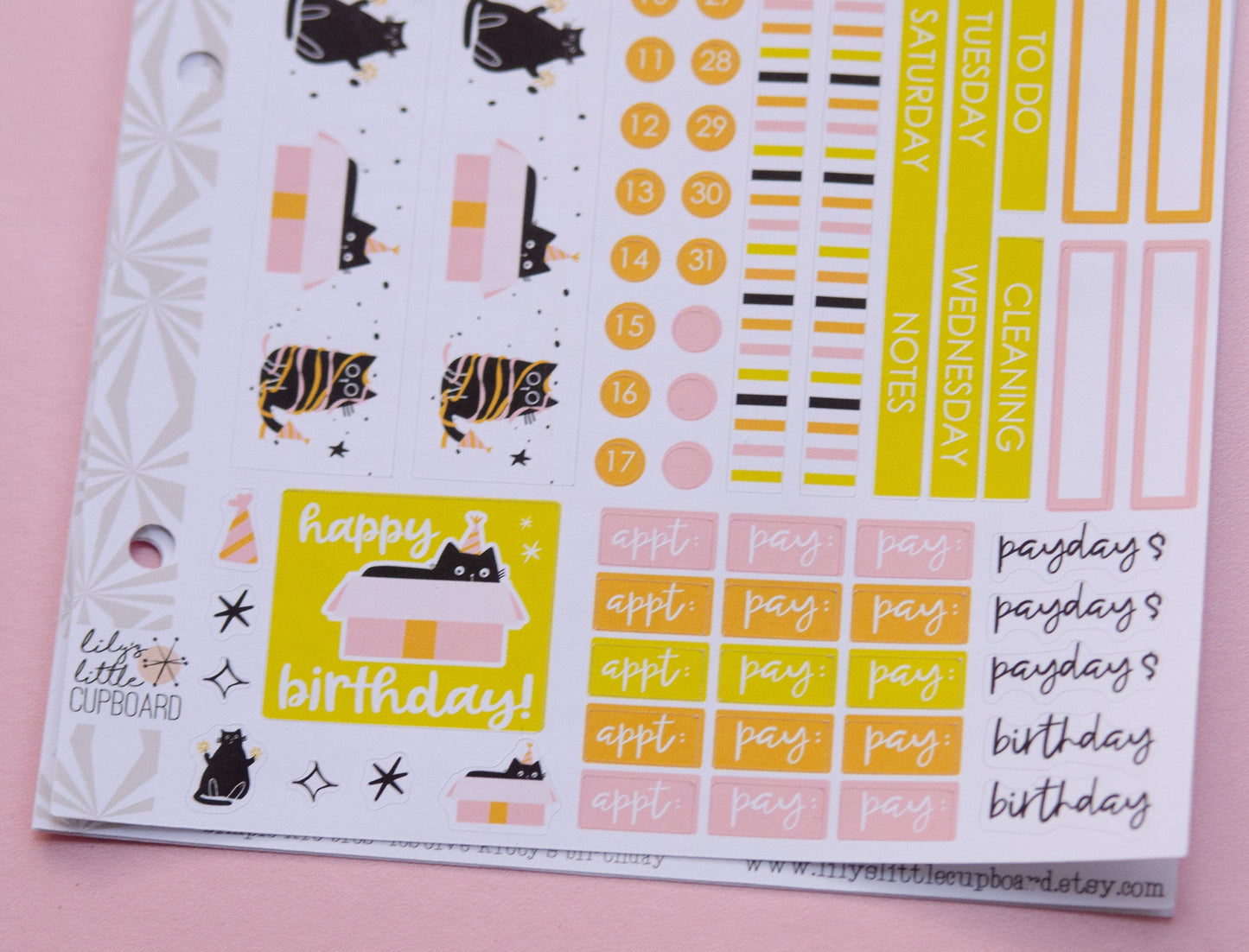 Simple Monthly Kit in Birthday Month | Choose Your Month Sticker Kit | Monthly Spread Planner Kits | Monthly Planner Sticker Kits