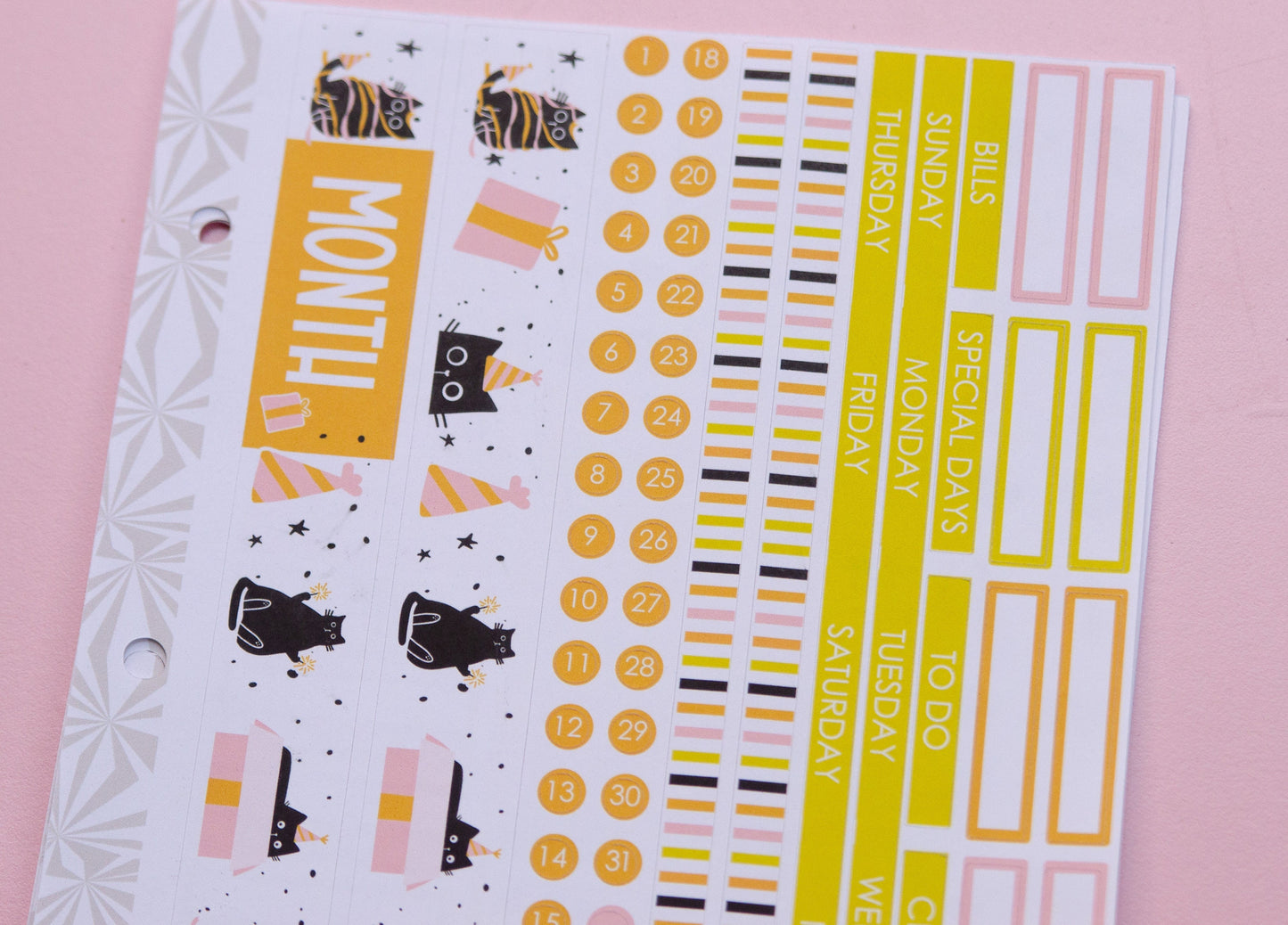 Simple Monthly Kit in Birthday Month | Choose Your Month Sticker Kit | Monthly Spread Planner Kits | Monthly Planner Sticker Kits