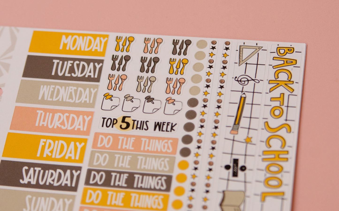 Updated! Simple Weekly Kit in Just Keep Learning | Back to School Weekly Planner Sticker Kit | School Sticker Set | A la Carte Mini Kits