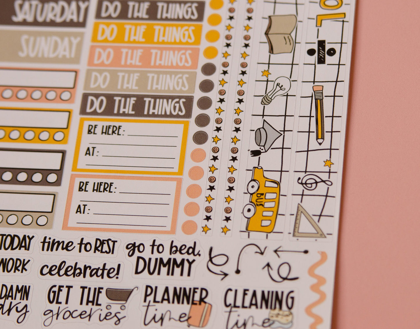 Updated! Simple Weekly Kit in Just Keep Learning | Back to School Weekly Planner Sticker Kit | School Sticker Set | A la Carte Mini Kits