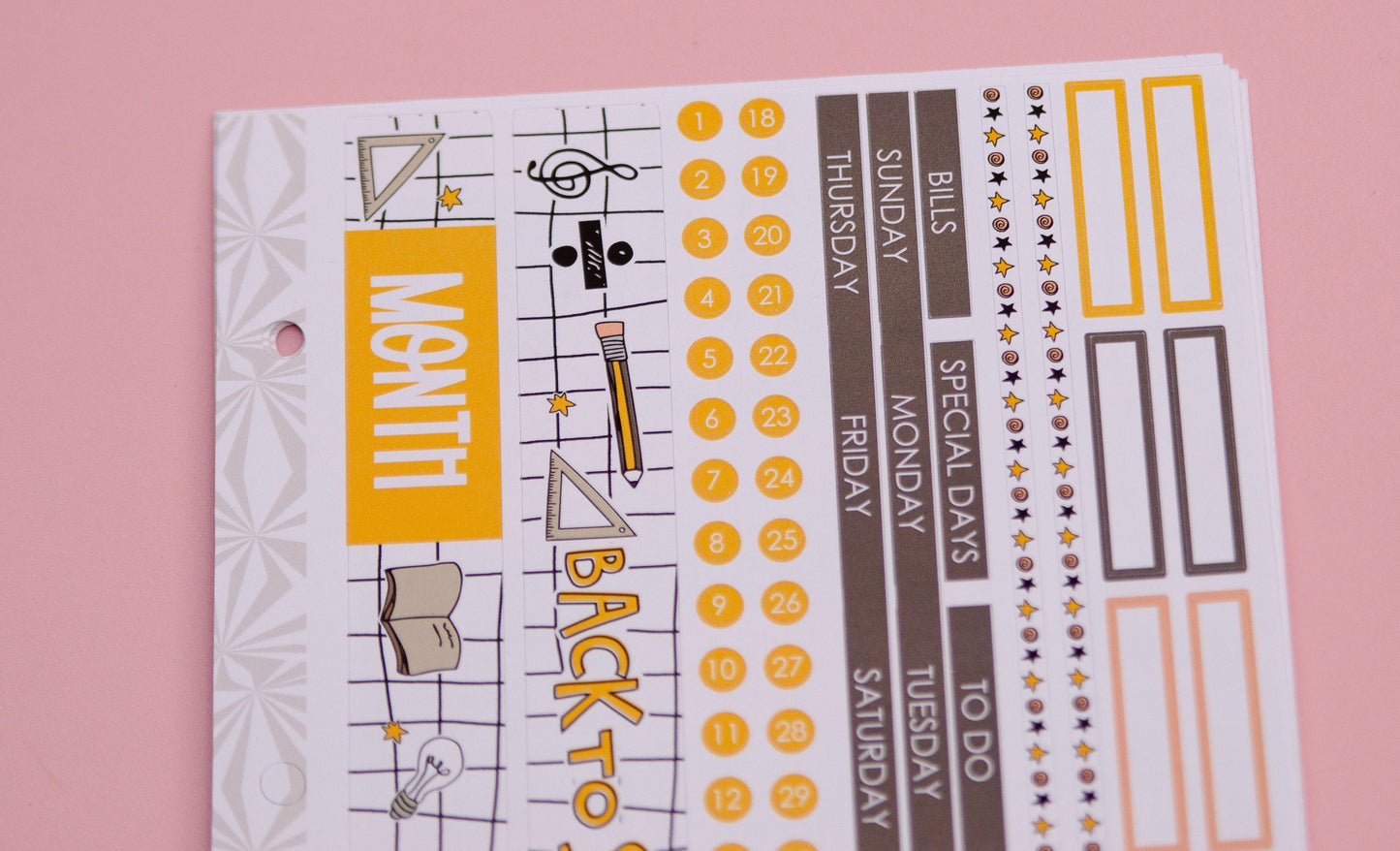 Simple Monthly Kit in Just Keep Learning | Choose Your Month Sticker Kit | Monthly Spread Planner Kits | Monthly Planner Sticker Kits