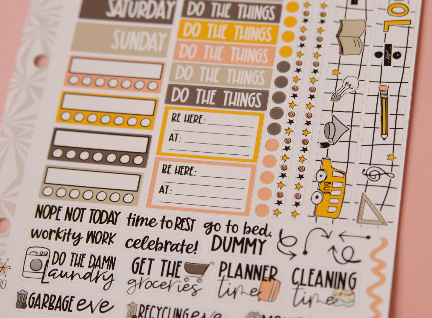 Updated! Simple Weekly Kit in Just Keep Learning | Back to School Weekly Planner Sticker Kit | School Sticker Set | A la Carte Mini Kits