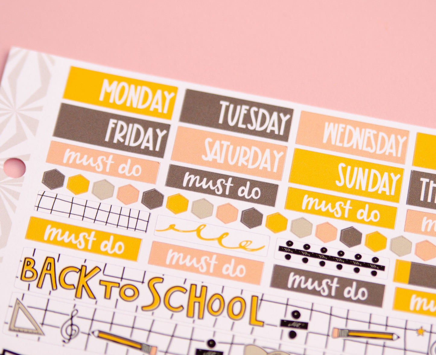 Hobonichi Cousin Weekly Sticker Kit in Just Keep Learning | Back to School Sticker Kit | A5 Weekly Planner Sticker Kit | Mini Planner Kit
