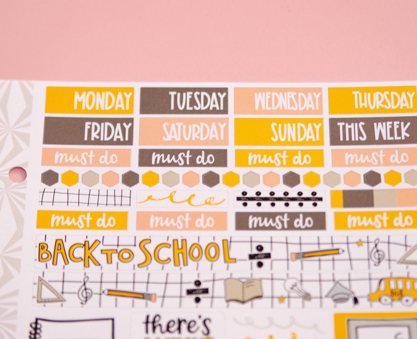 Hobonichi Cousin Weekly Sticker Kit in Just Keep Learning | Back to School Sticker Kit | A5 Weekly Planner Sticker Kit | Mini Planner Kit