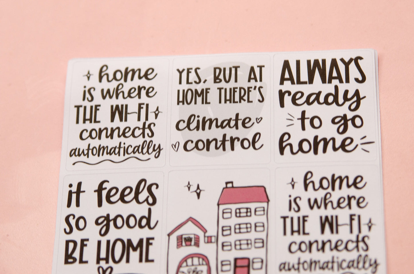 Let's Stay Home Full Box Planner Stickers | Home Planner Stickers  | Full Box Quote Planner Stickers |  Staycation Deco Planner Stickers L_P