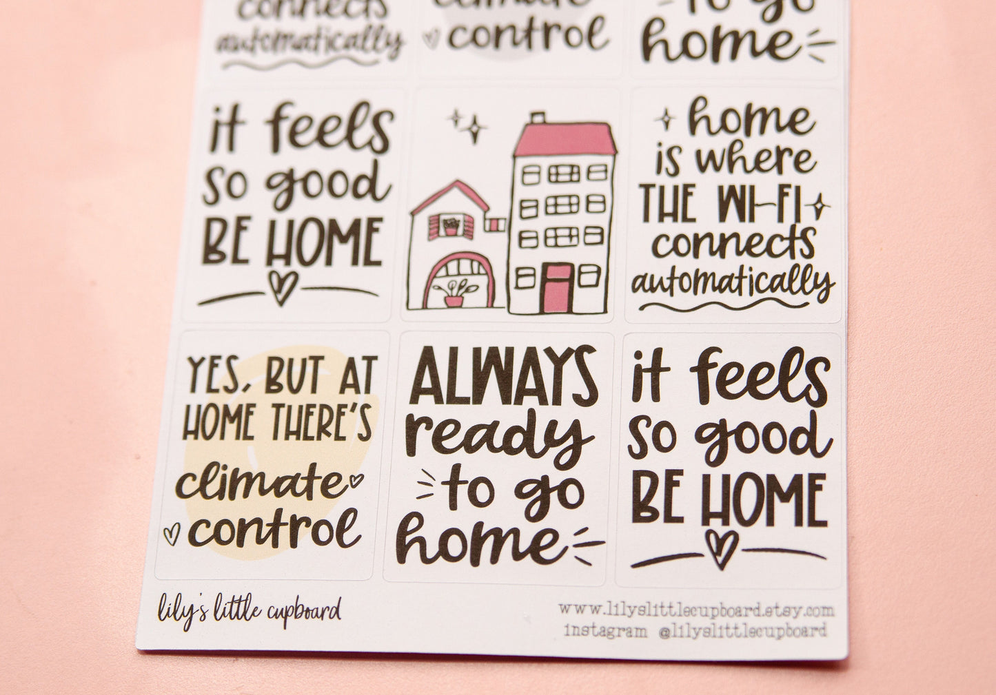 Let's Stay Home Full Box Planner Stickers | Home Planner Stickers  | Full Box Quote Planner Stickers |  Staycation Deco Planner Stickers L_P