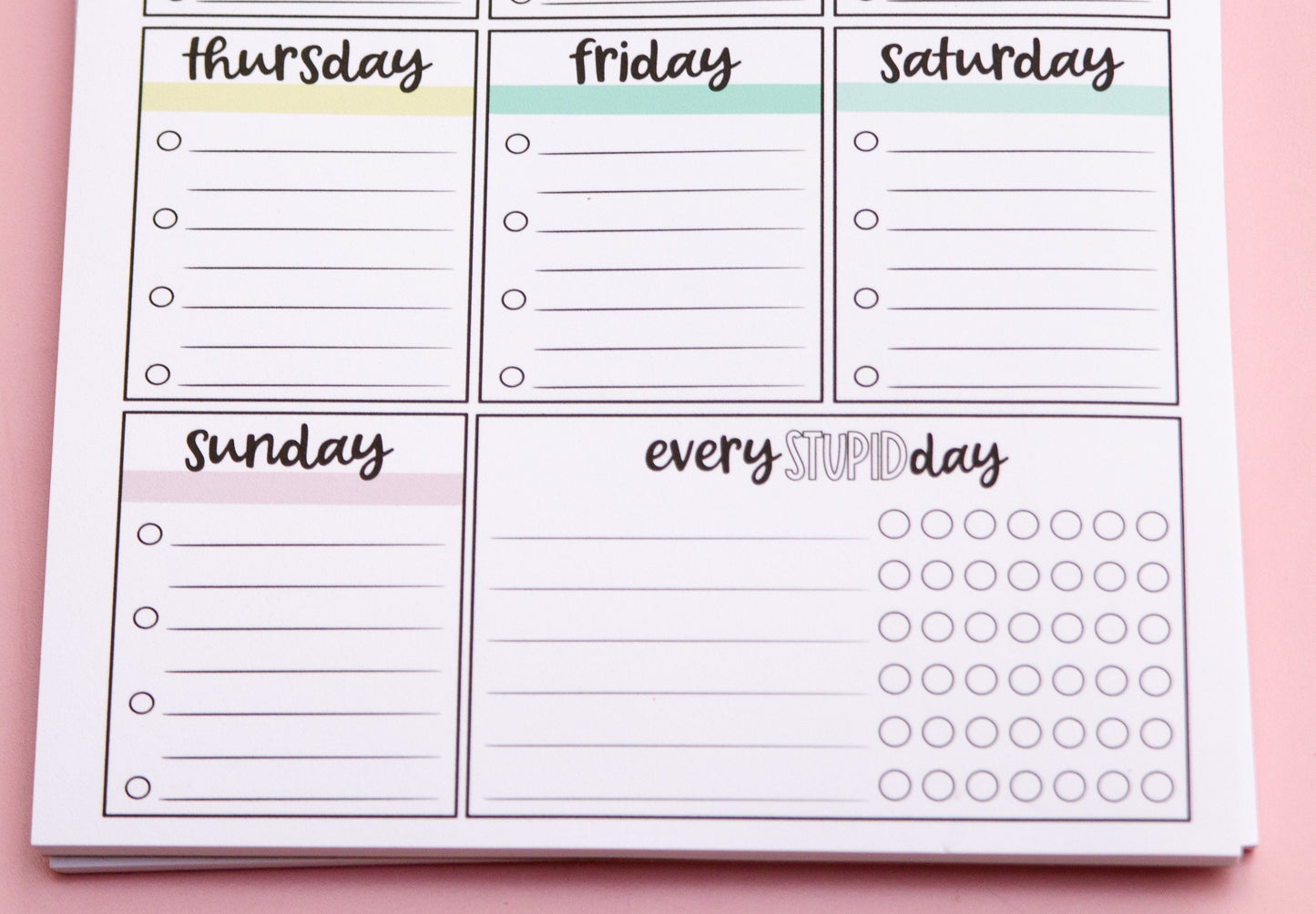 Weekly Cleaning Plan Notepad Organized by Day | Weekly Cleaning Schedule  | Weekly Cleaning Planner | Cleaning Notepad | Cleaning Checklist
