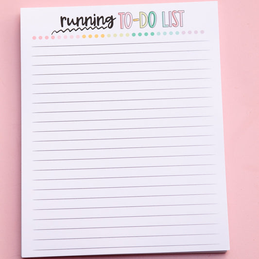 Running To Do List Notepad | Brain Dump Desk Pad | Cute To Do List Notepad | Checklist Notepad | Productivity Notepad