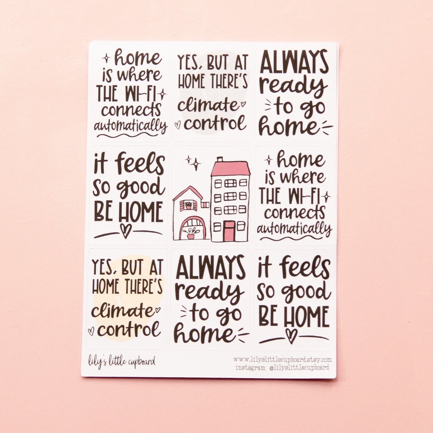 Let's Stay Home Full Box Planner Stickers | Home Planner Stickers  | Full Box Quote Planner Stickers |  Staycation Deco Planner Stickers L_P