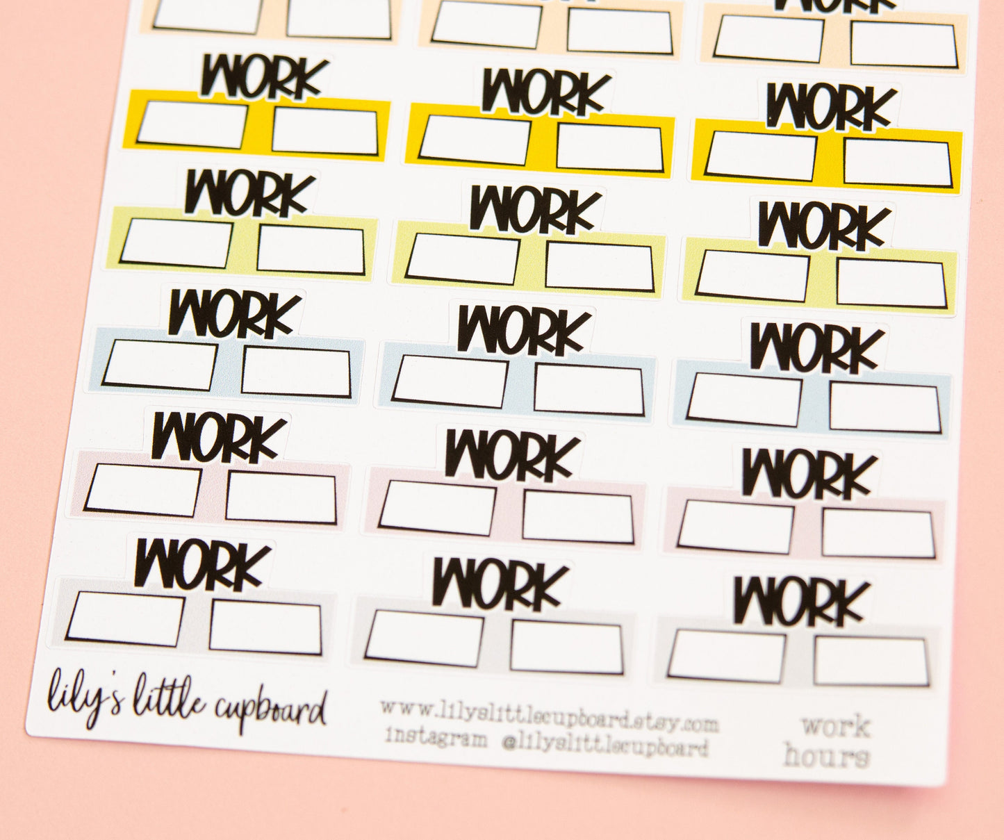 Work Hours Planner Stickers  | Functional Work Planner Stickers |  Office Life Planner Stickers | Cute Work Stickers L_J