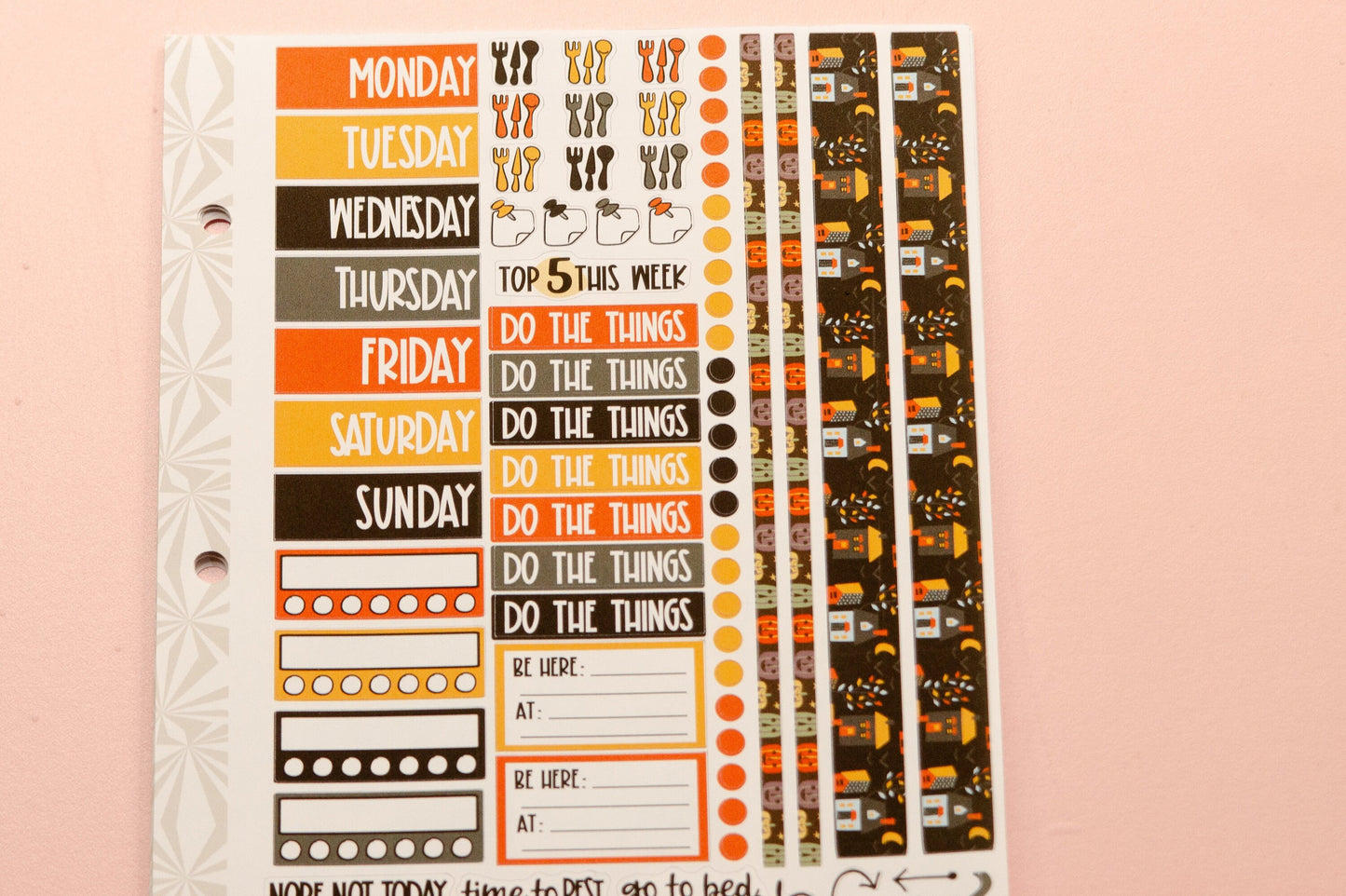 Simple Weekly Kit in Trick or Treat | Halloween Weekly Planner Sticker Kit | Fall Sticker Set | A la Carte s | Stickers